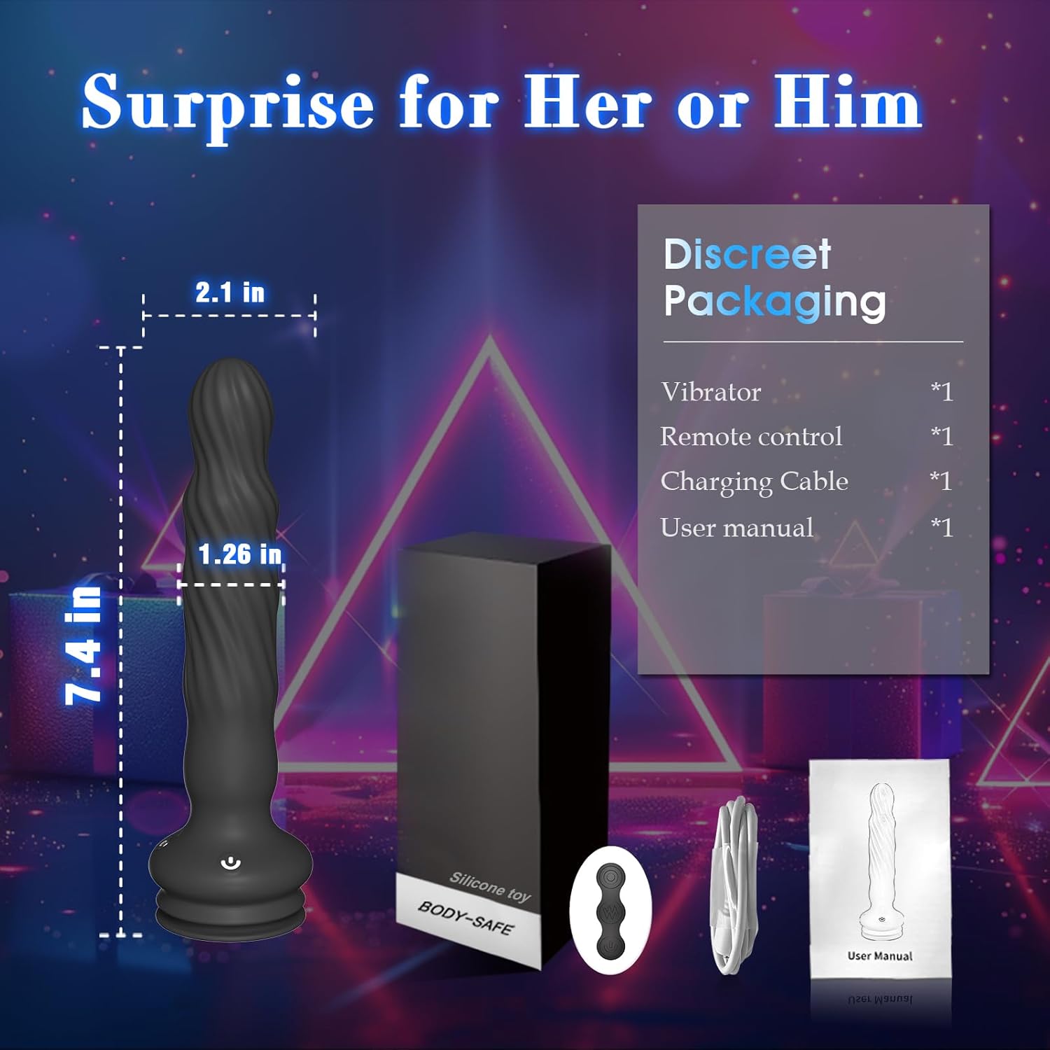 Anal Male Adult Sex Toys - Wriggling Rotating Vibrating Prostate Massager Anal Butt Plug Sex Toy for Men Women Couples, DONGZIT Remote Control Anal Dildo Vibrator with Suction Cup, 7 Modes Anal Beads · v3