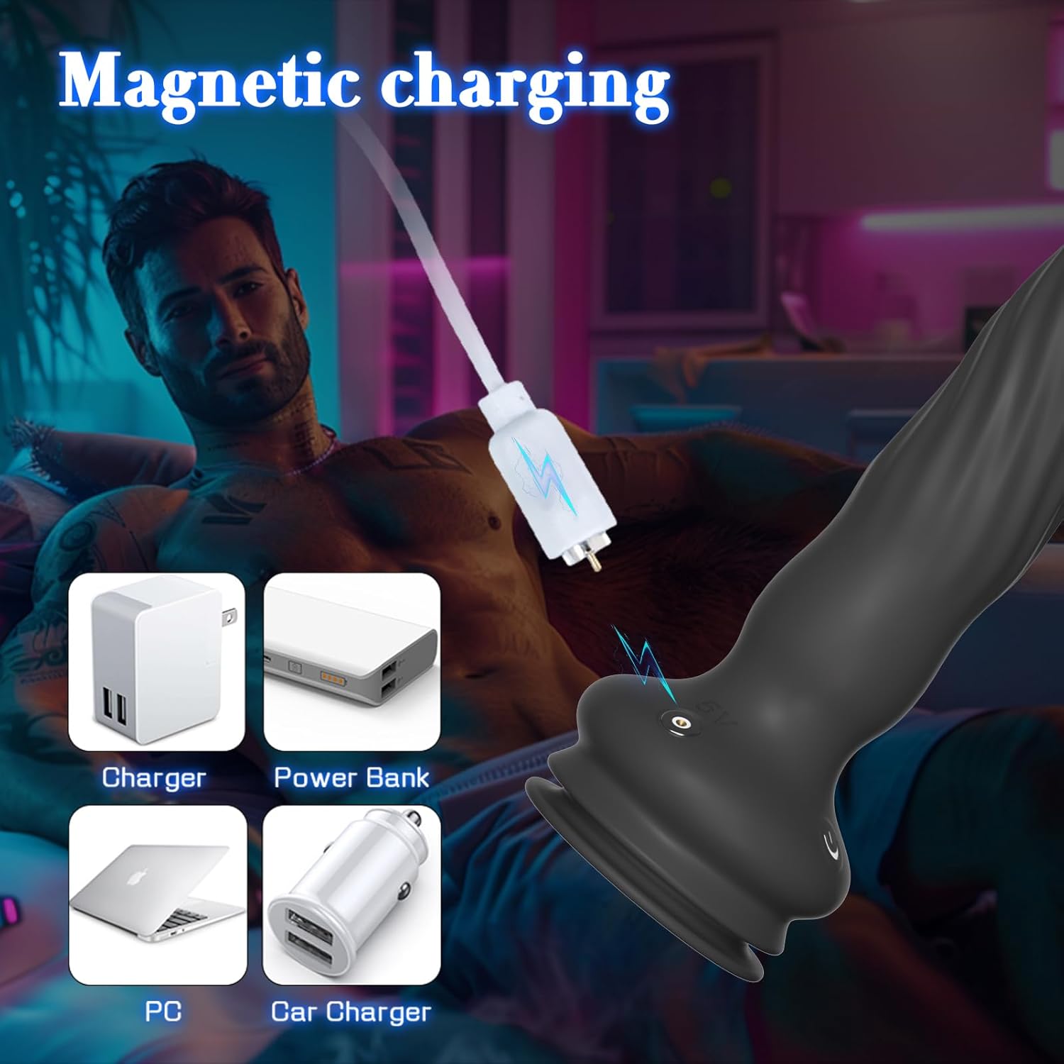 Anal Male Adult Sex Toys - Wriggling Rotating Vibrating Prostate Massager Anal Butt Plug Sex Toy for Men Women Couples, DONGZIT Remote Control Anal Dildo Vibrator with Suction Cup, 7 Modes Anal Beads · v3
