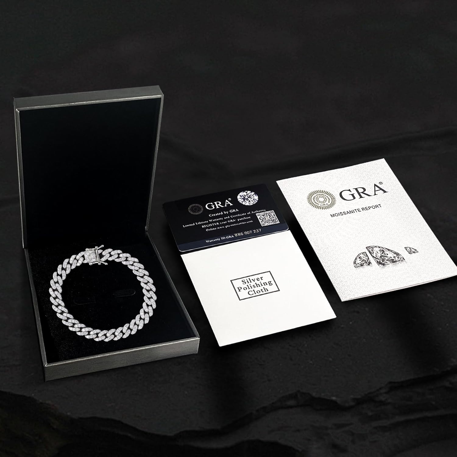 3.52-4.84Karatowa bransoletka Moissanite dla mężczyzn, damska bransoletka kubańska 8MM Moissanite Iced Out Lab Diamentowe bransoletki Białe złocone srebro Bling Luksusowy łańcuch VVS Moissanite Cuban Link Hip Hop Miami Rapper Moissanite Prezent biżuterii z certyfikatem GRA