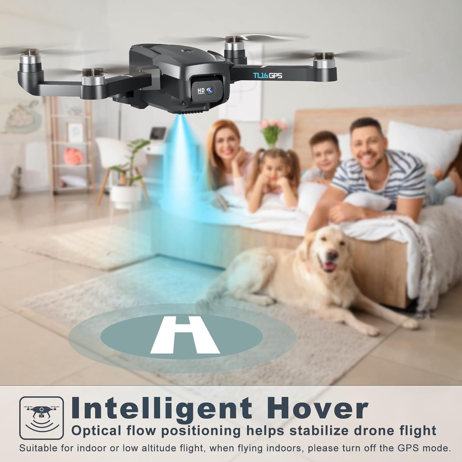 Drone GPS TL16 con fotocamera 4K con ritorno automatico Droni RC con motore brushless per adulti principianti Trasmissione WIFI FPV 5G Quadricottero Design pieghevole Follow Me Custodia da trasporto Auto Hover sotto 249G