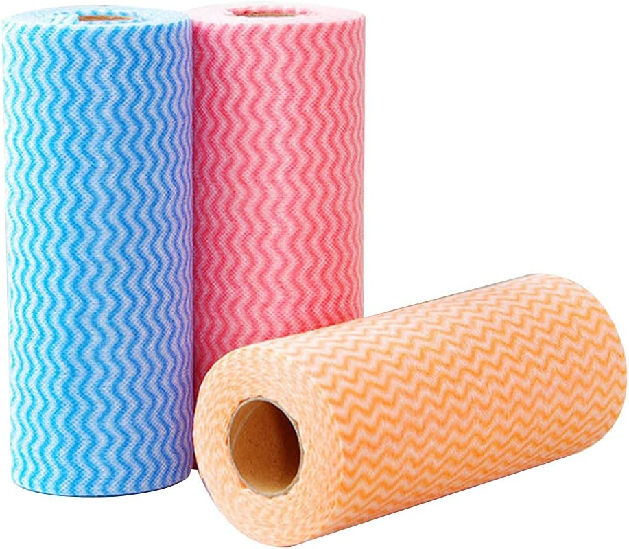 50 Pieces of Lazy Daily Necessities Scouring Pad Rolls Disposable Cloth Towels Kitchen Cleaning Tools Dish Towel Disposable Cleaning Towels Dish Towels for Kitchen