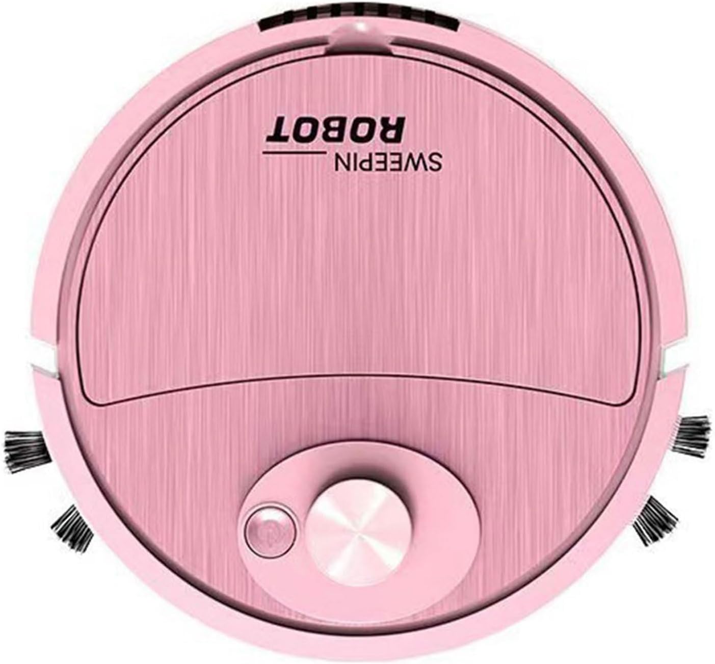 Automatic Robot Vacuum Cleaner 3-in-1 Sweeping Wet and Dry Cleaning Machine Mopping for Home Office Use Compact Sweeping Device Dust and Dirt Remover Low Noise Floor Sweeper, Pink · v9