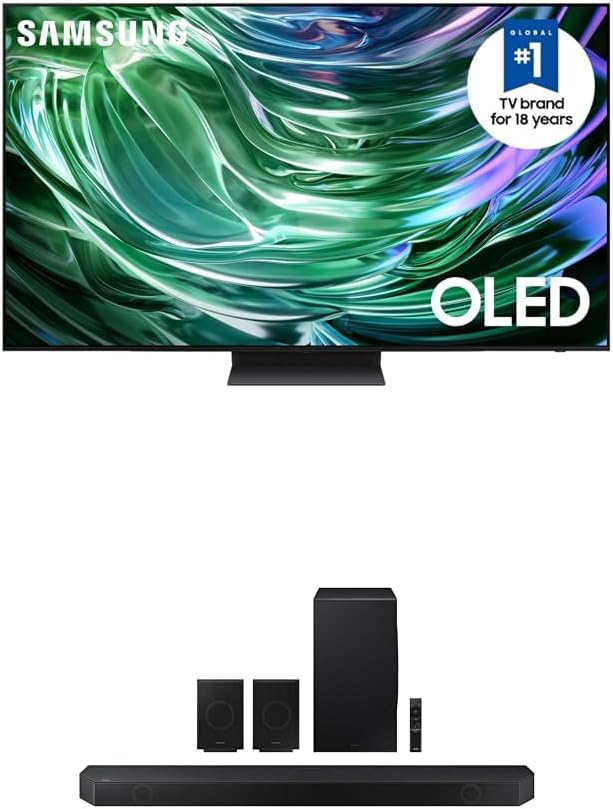 SAMSUNG 65-Inch Class OLED 4K S90D Series HDR  Smart TV (QN65S90D, 2024 Model) w Q990D 11.1.4ch Soundbar w/Wireless Dolby Atmos Audio, Rear Speaker Included, HW-Q990D/ZA (Newest Model) · v11