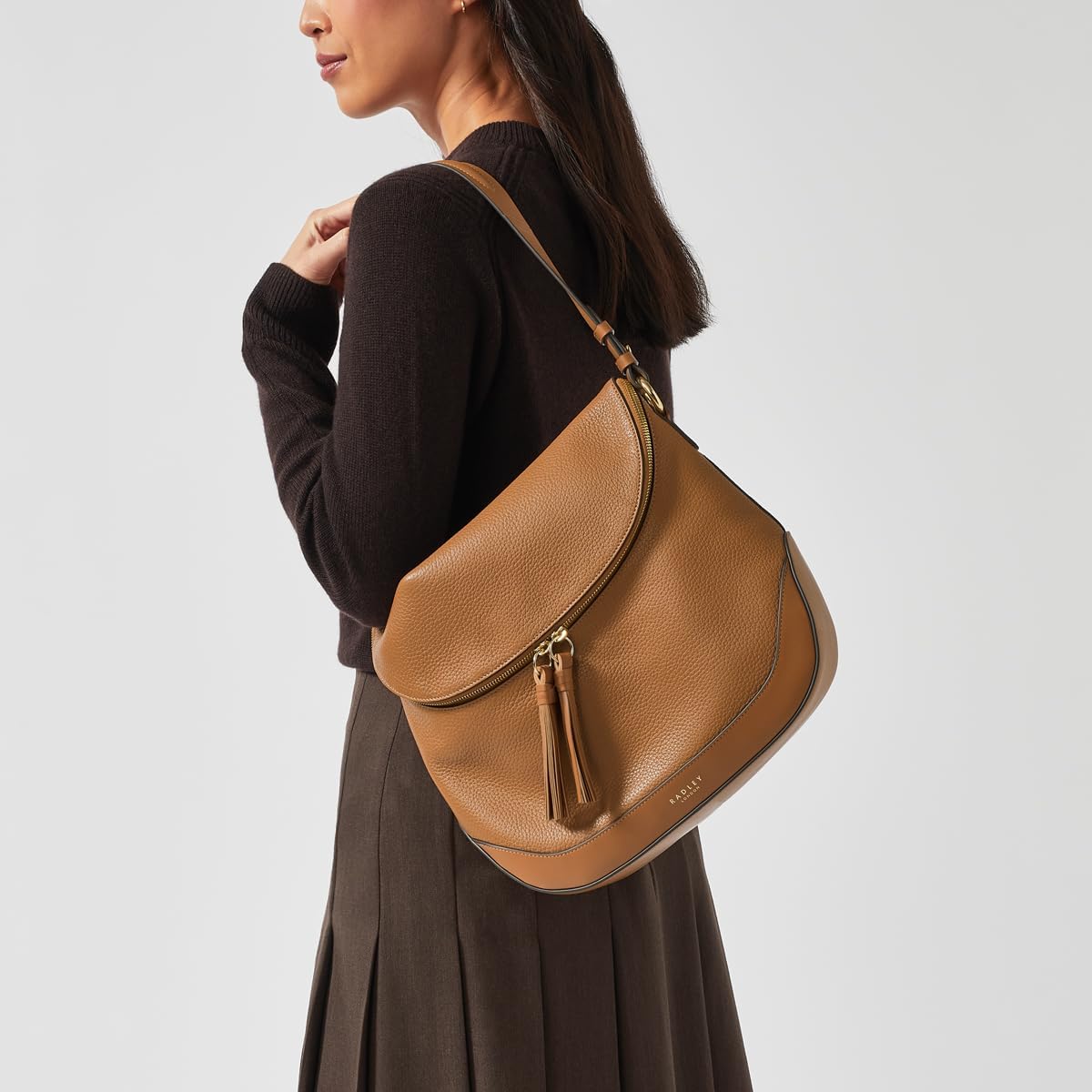 RADLEY London Milligan Street - 여성용 가죽 숄더백 - 중간 사이즈 지갑 - 여성용 숄더 핸드백
