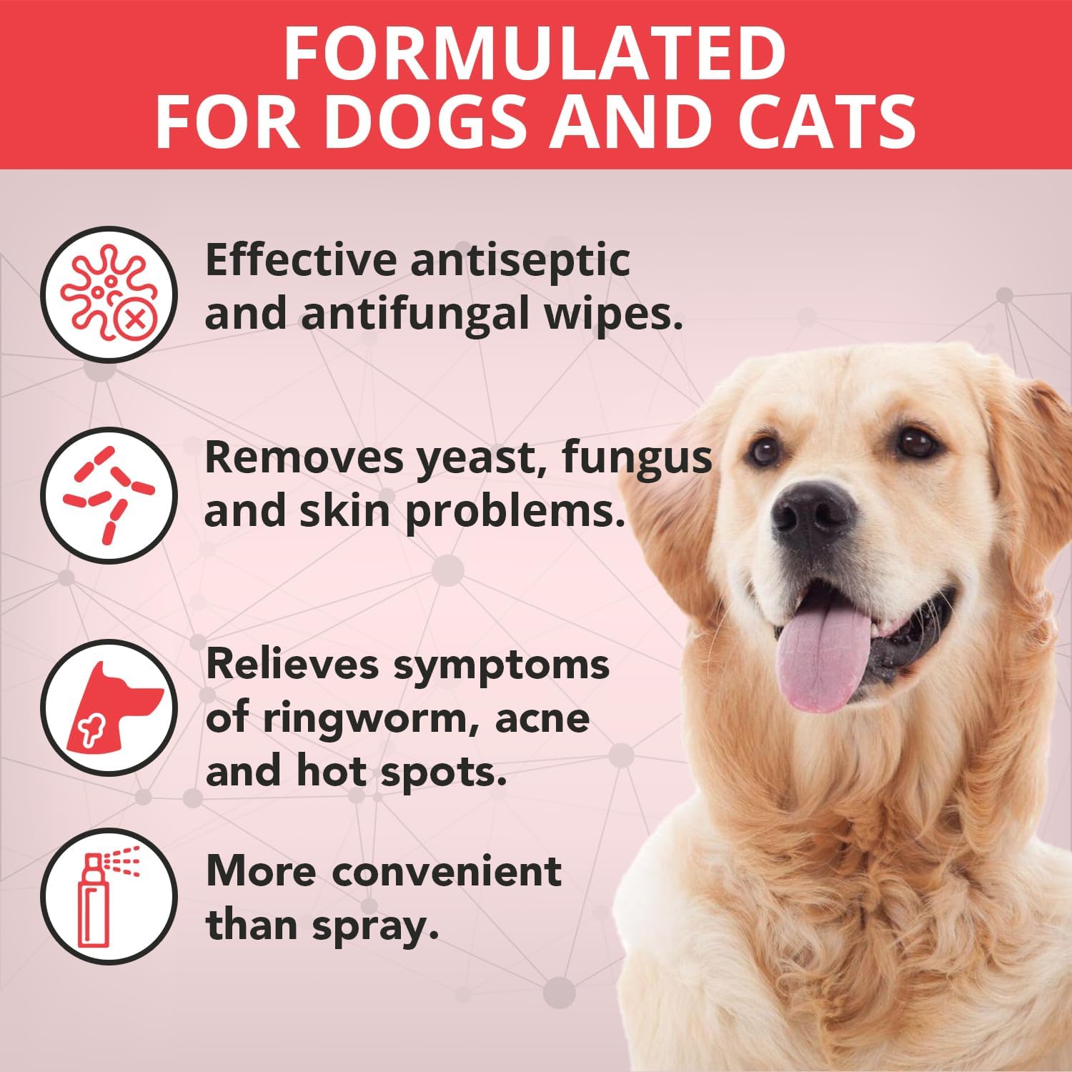 NOVEHA XL Cleansing Wipes with Aloe for Cats and Dogs - Formulated Pet Wipes for Facial, Finger Folds, and Underarms - Extra Large Size (5.5 x 7") - 120 Count · v11