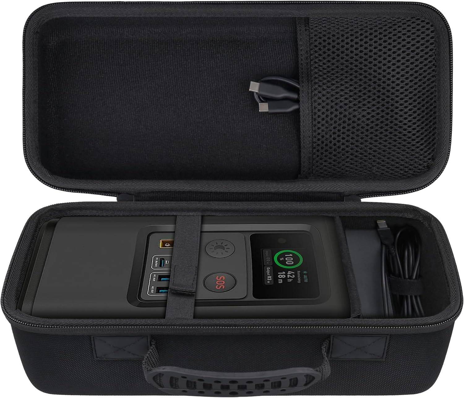 co2CREA Hard Travel Case Compatible with Anker PowerCore Reserve 192Wh Power Bank 60,000mAh LiFePO4 Portable Charger 60W Portable Power, Black Case · v3
