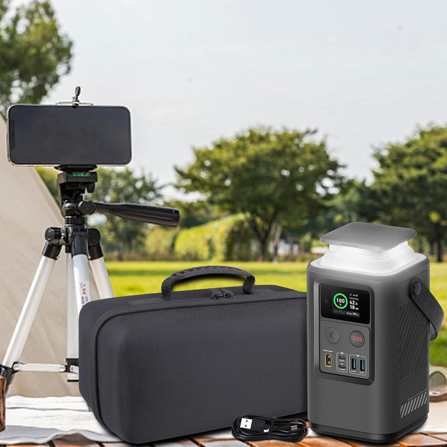 co2CREA Hard Travel Case Compatible with Anker PowerCore Reserve 192Wh Power Bank 60,000mAh LiFePO4 Portable Charger 60W Portable Power, Black Case · v3