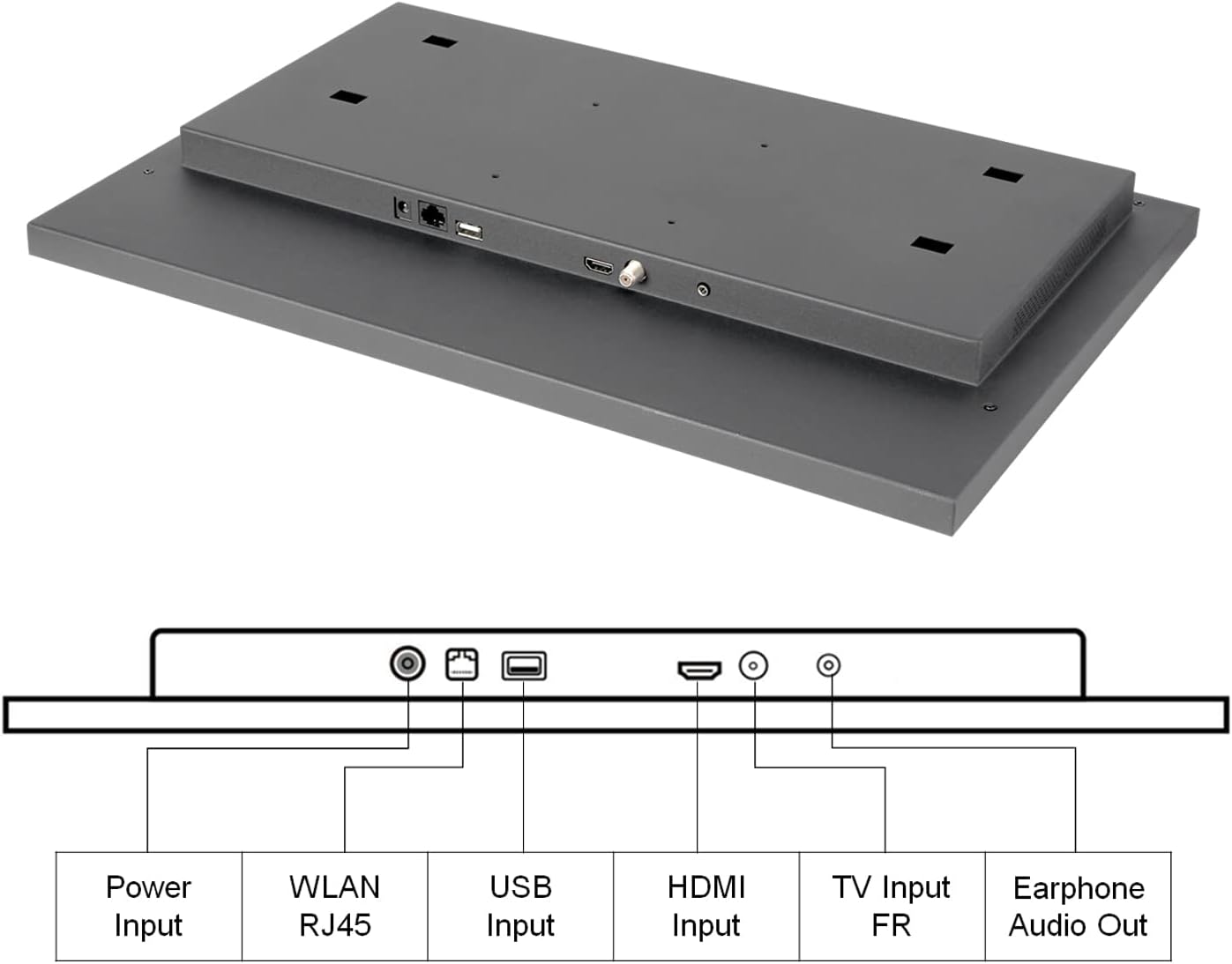elecsung ทีวีกระจกอัจฉริยะ 22 นิ้ว สำหรับห้องน้ำ ทีวีกันน้ำ 1080P ATSC Tunner Android 11.0 สำหรับห้องอาบน้ำสปาในโรงแรม ลำโพงในตัว Wi-Fi และบลูทูธ 0BLS11013 รุ่น 2024