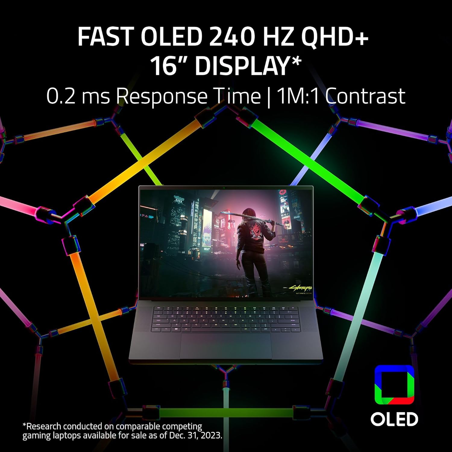 Razer Blade 16 (2024) Gaming Laptop: NVIDIA GeForce RTX 4090 - Intel Core i9-14900HX 14th Gen CPU - 16 OLED QHD  240Hz Display - 64GB RAM - 4TB SSD - Aluminum Unibody - Windows 11 - Chroma RGB