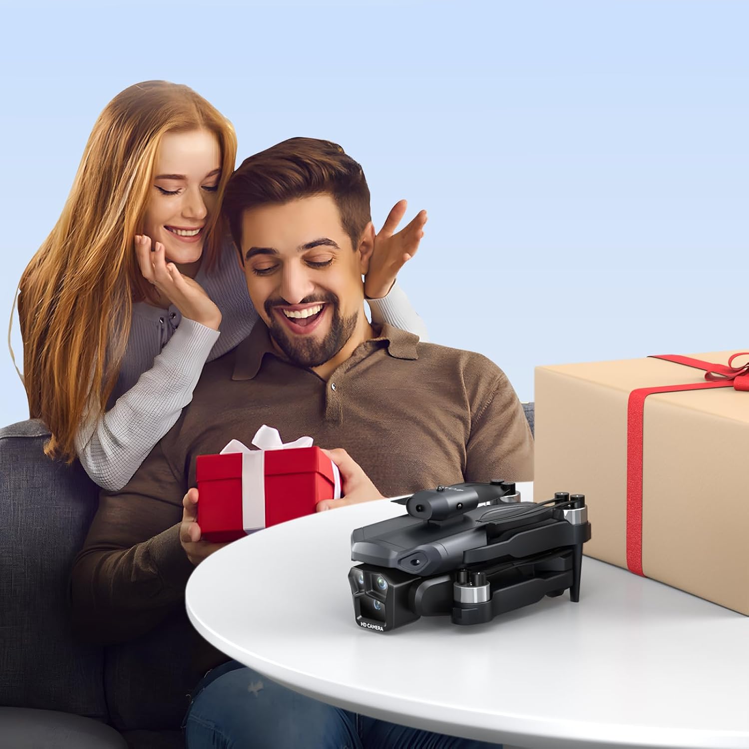 طائرة بدون طيار بمحرك بدون فرشاة وكاميرا عالية الدقة 1080 بكسل للأطفال المبتدئين والكبار، طائرة بدون طيار M°max قابلة للطي FPV بثلاث بطاريات مع زر إقلاع واحد، وضع بدون رأس، تقلب 360 درجة