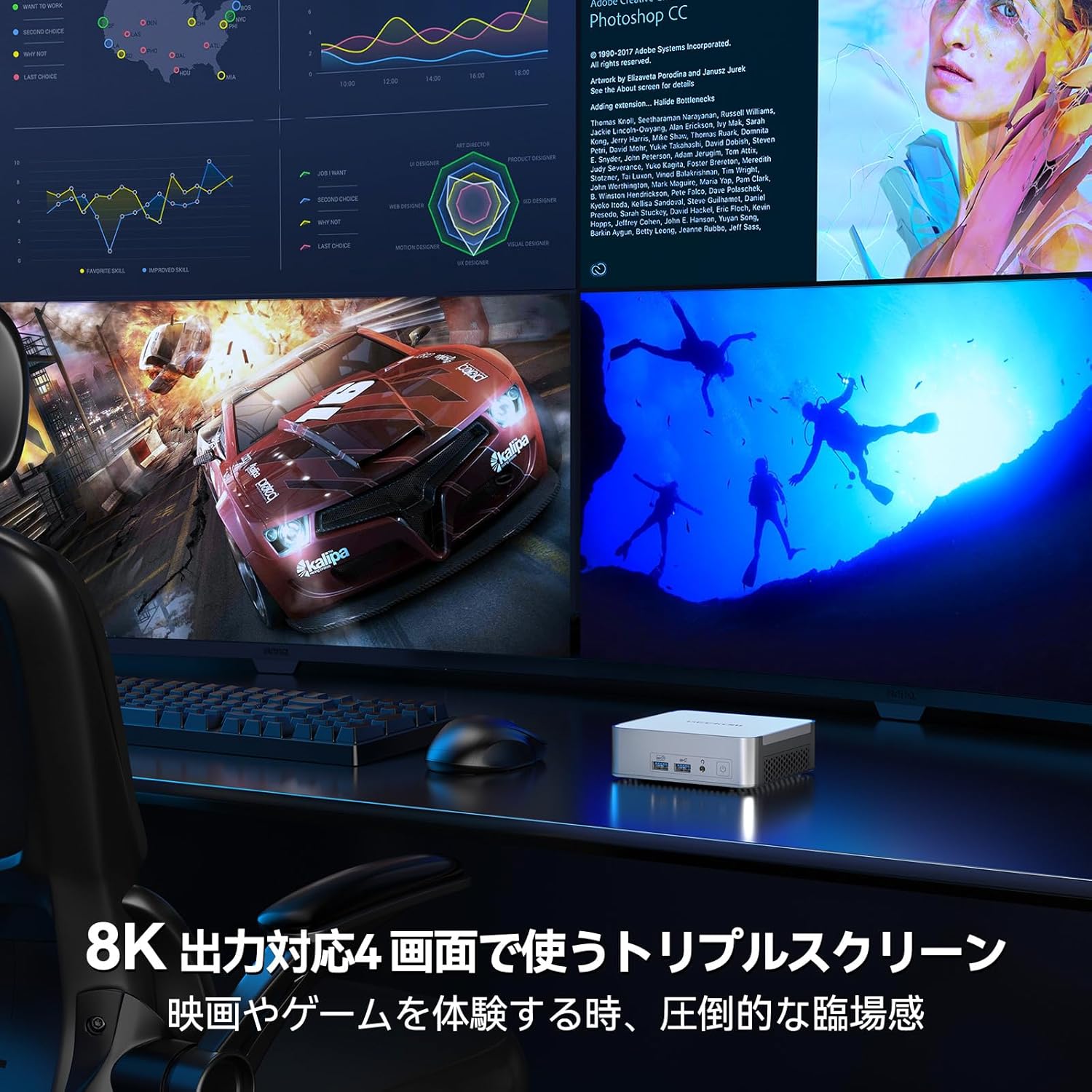 GEEKOM Mini PC XT13 Pro, 13th Gen Intel i9-13900H Mini Computers(14 C/20T, Up to 5.4GHz) 32GB DDR4/2TB PCIe Gen 4 SSD Windows 11 Pro Support Wi-Fi 6E/Bluetooth 5.2/USB 4.0/2.5G LAN/8K/Quad Displays · v5