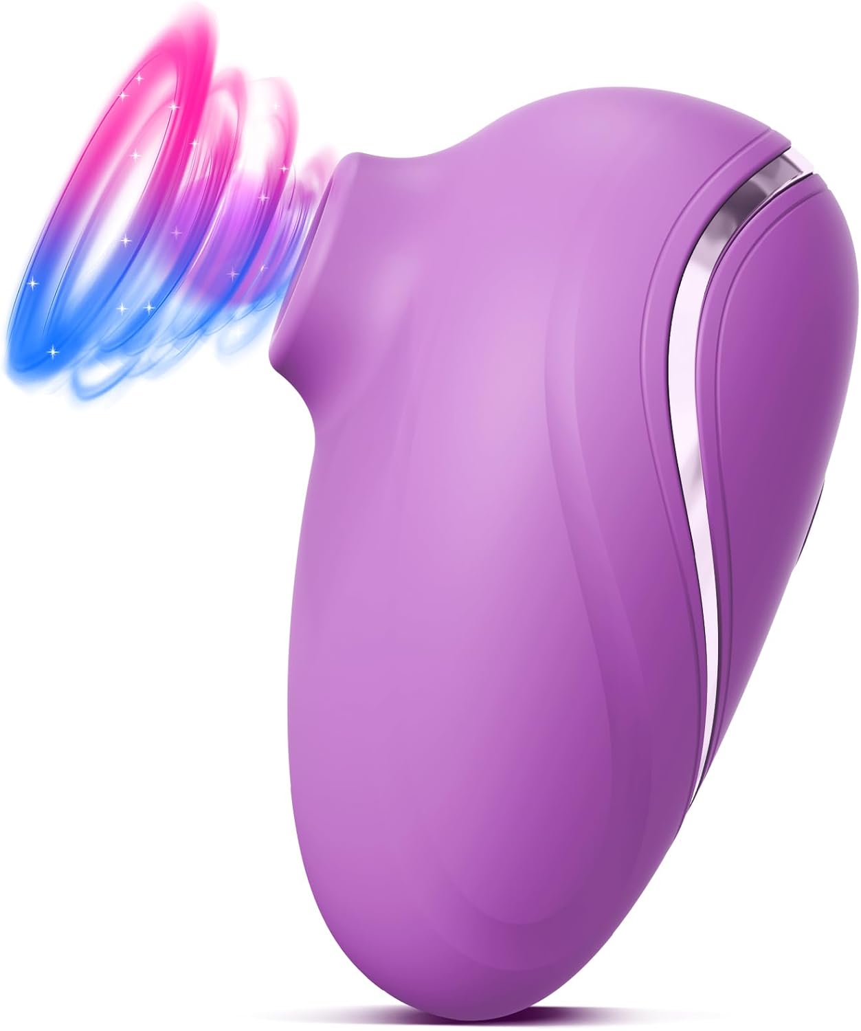 Sucking Vibrator Women Sex Toy - Rose Stimulator Clitoris Vibrator, Wide Opening Sucker Nipple Toys for Pleasure, Clitoral Suction Vibrator with 6 Modes, Mini Vibrator Female Couples Sex Toy, Lavender