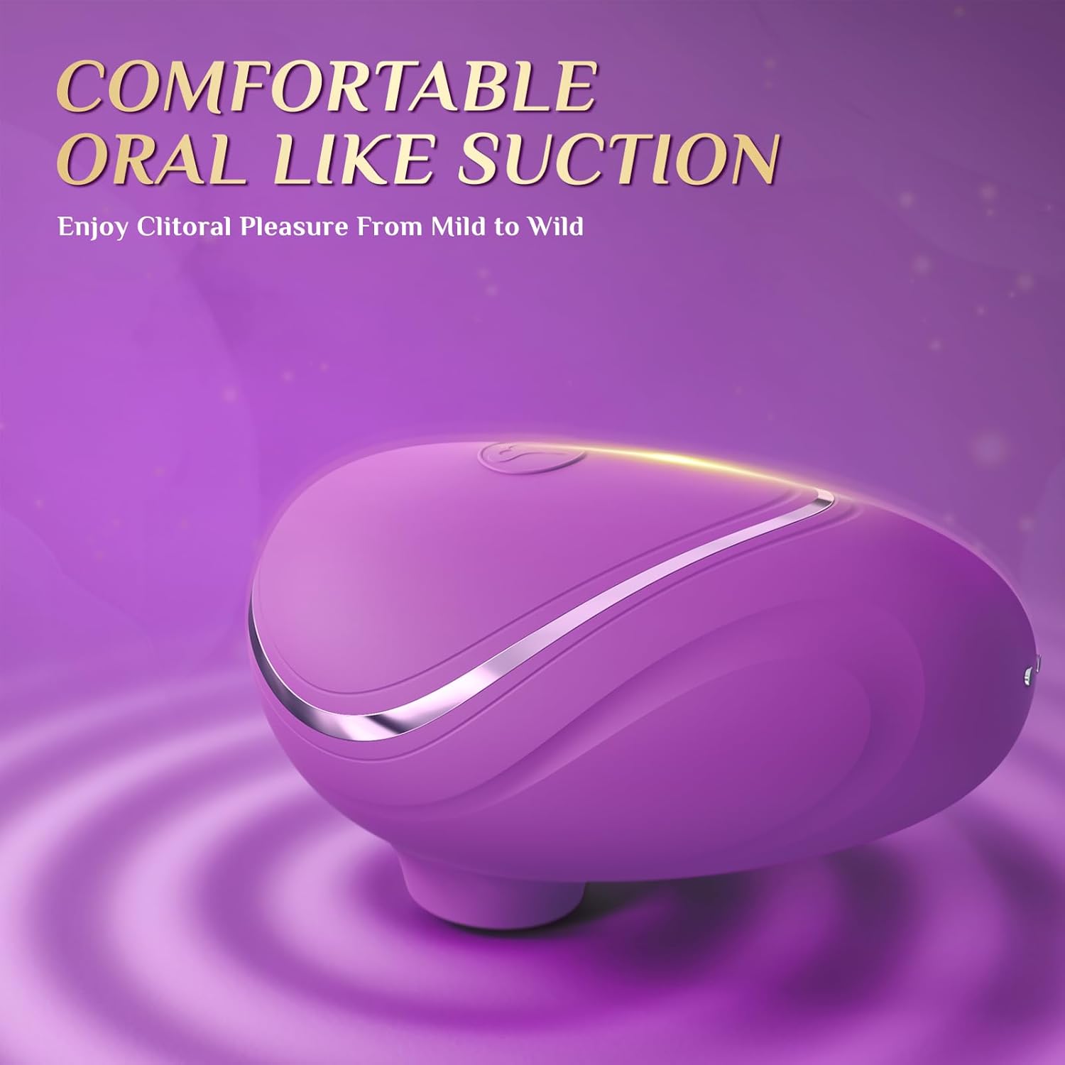 Sucking Vibrator Women Sex Toy - Rose Stimulator Clitoris Vibrator, Wide Opening Sucker Nipple Toys for Pleasure, Clitoral Suction Vibrator with 6 Modes, Mini Vibrator Female Couples Sex Toy, Lavender · v4