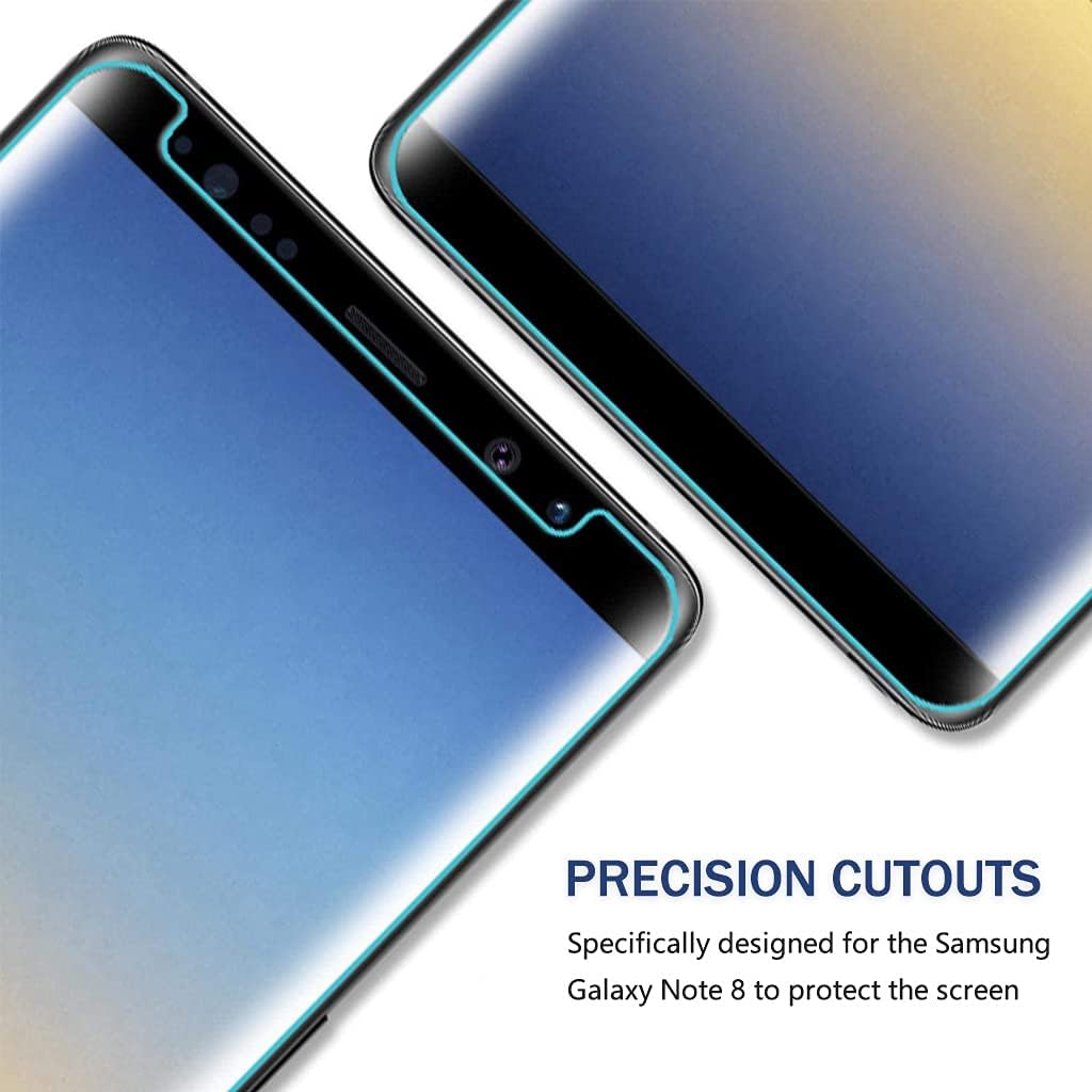 Galaxy Note 8 Screen Protector, 2 Pack Tempered Glass Screen Protector, 2 Pack Camera Lens Protector, 3D Glass 9H Hardness Tempered Glass Screen Protector for Samsung Galaxy Note 8 【2 2 Pack】