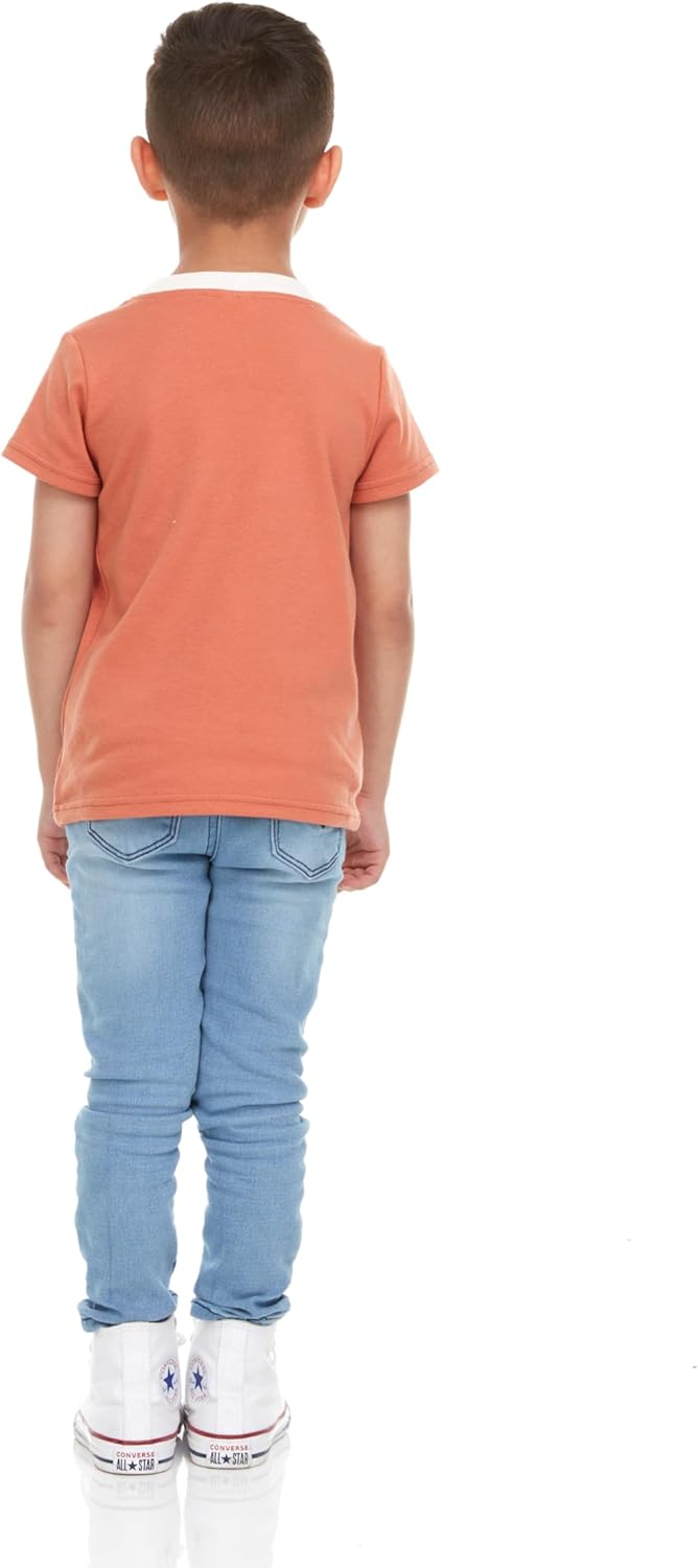 Cudlie 5-Pack Toddler/Baby Boy Short Sleeve Shirts - Premium Quality T-Shirt Tops