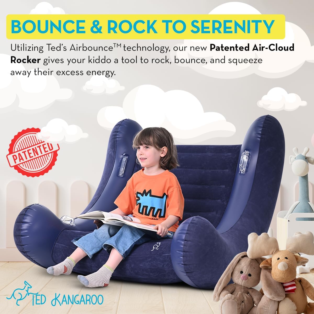 AIR Cloud Rocker | Sensory Chair for Kids, Includes Electric Air Pump · v7