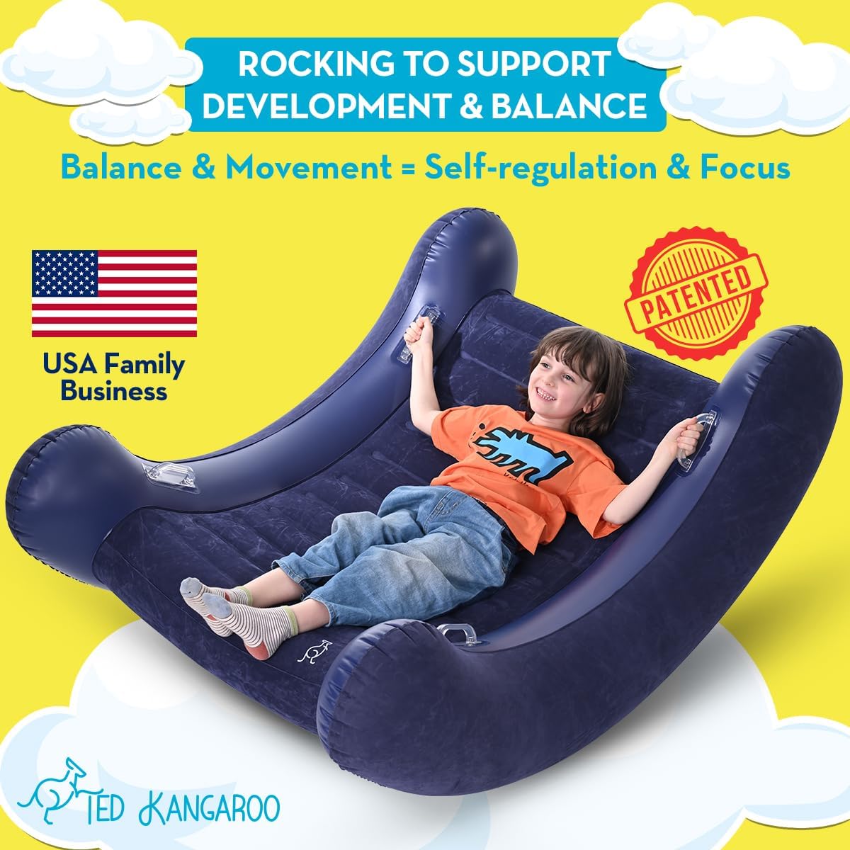 AIR Cloud Rocker | Sensory Chair for Kids, Includes Electric Air Pump · v7