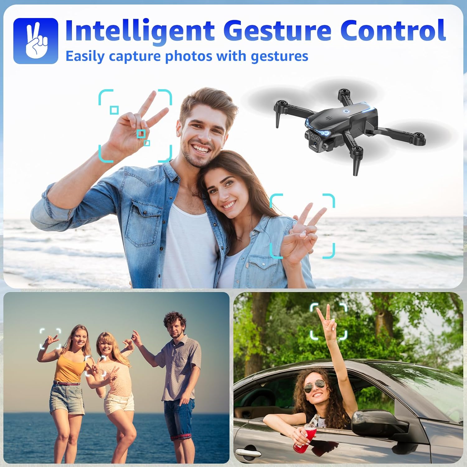 Drone with Camera for Kids  Adults, 1080P HD FPV Mini Drones with Altitude Hold, One-Key Take Off/Landing, 3D Flips, Speed Adjustment, Headless Mode, Toys Gifts for Boys Girls, Beginner · v4