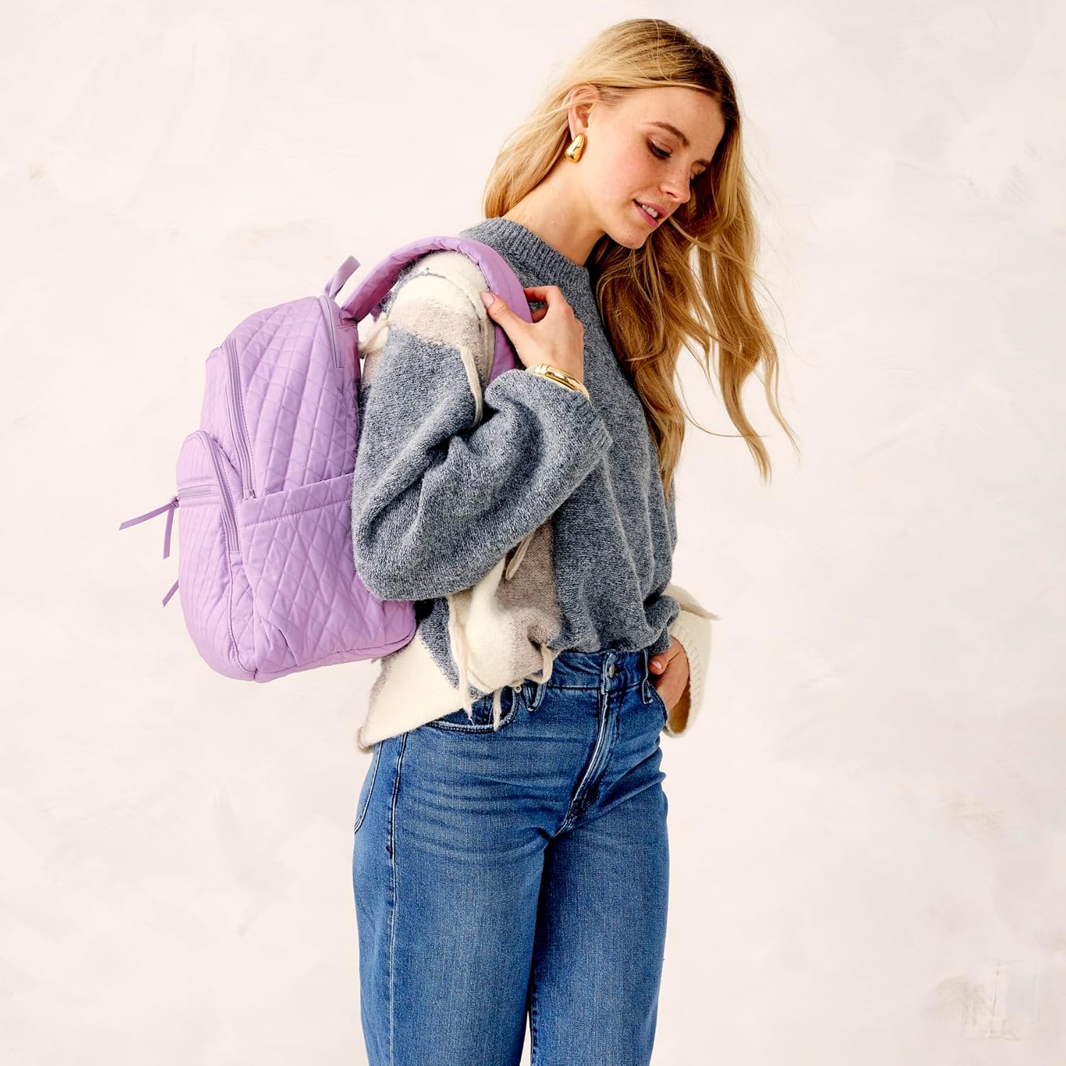 Zaino Bancroft da donna Vera Bradley in cotone, Purple Rhapsody, taglia unica