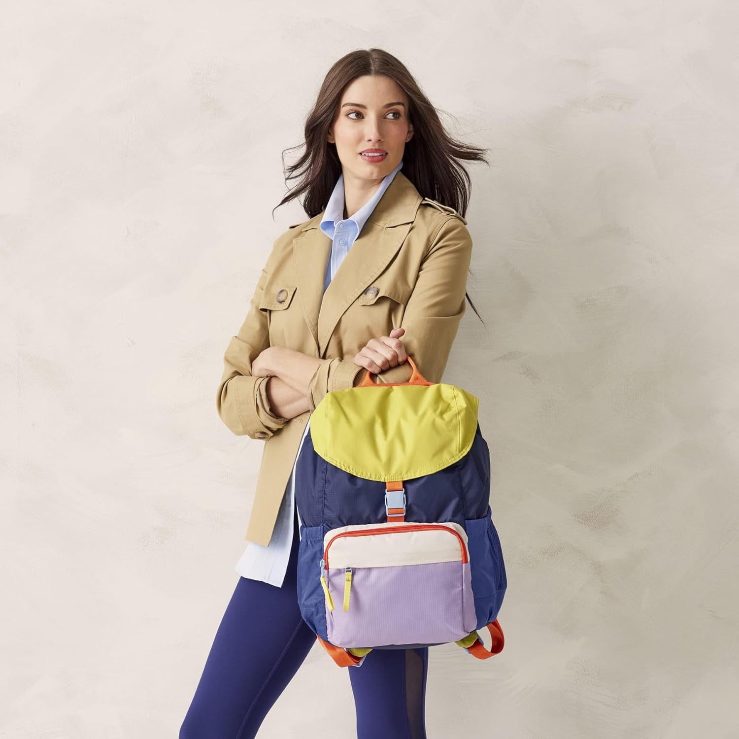 Vera Bradley Berkhill Damenrucksack aus Ripstop-Polyester, Kew Gardens Colorblock, Einheitsgröße