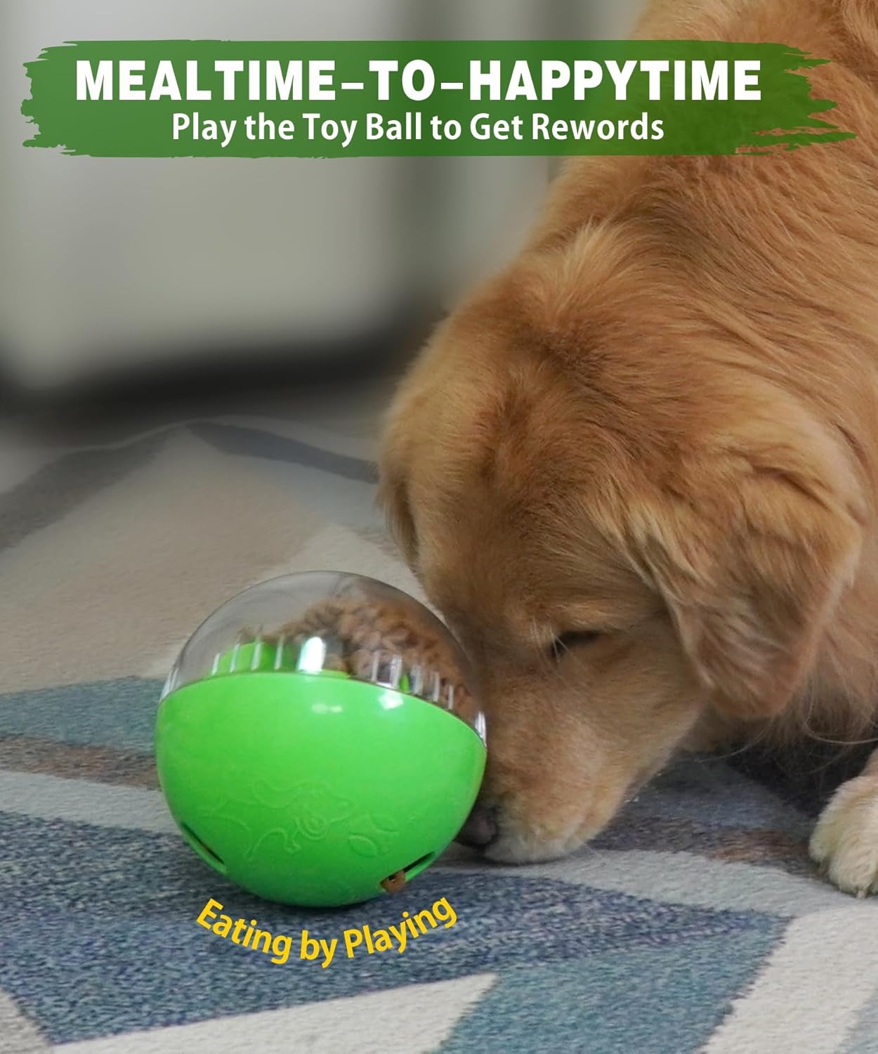 Hondenvoer, speelgoed, interactief - Verrijkingsspeelgoed voor honden tegen verveling, traktatiespeelgoed voor honden, mentale stimulatie, mentaal stimulerend (groen)