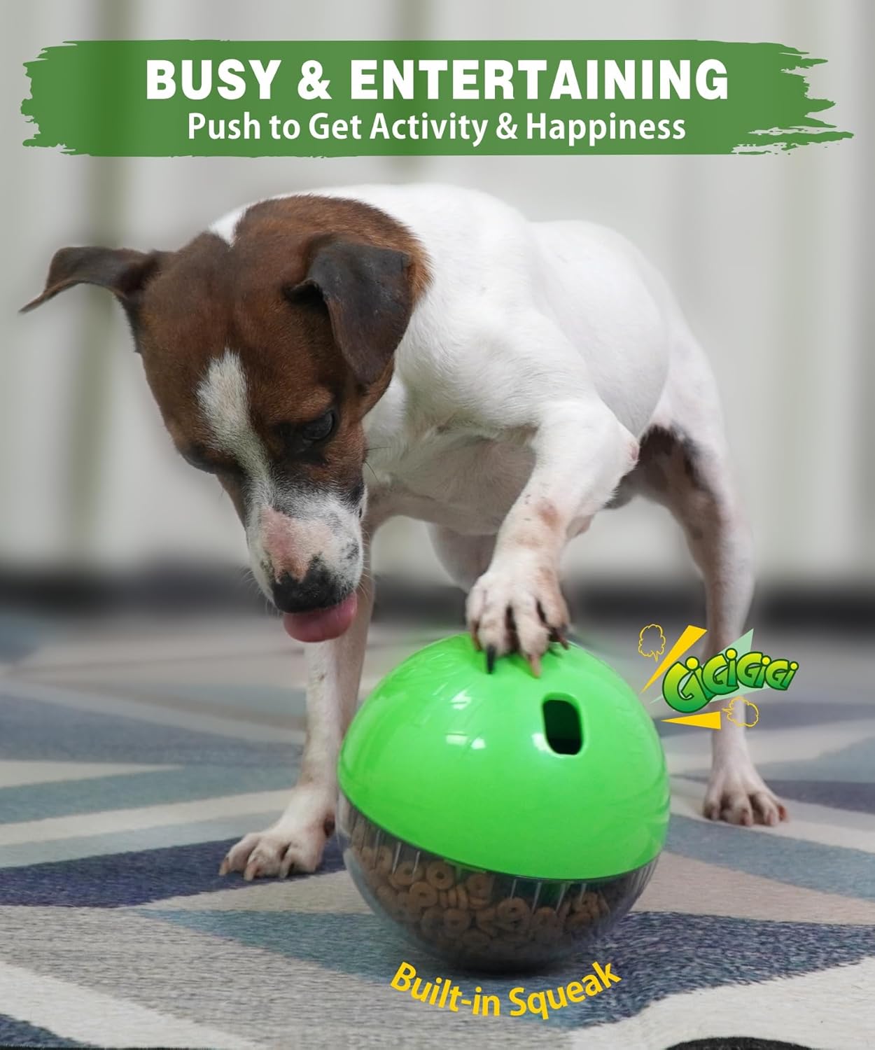 Hondenvoer, speelgoed, interactief - Verrijkingsspeelgoed voor honden tegen verveling, traktatiespeelgoed voor honden, mentale stimulatie, mentaal stimulerend (groen)