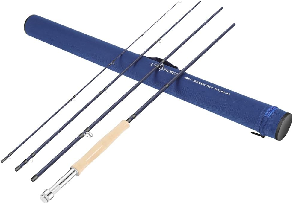 Lightweight 3-8wt Fly Fishing Rod Medium-Fast Action IM8 Carbon Blank with Rod Tube - Ideal for Trout and Salmon Travel · v3