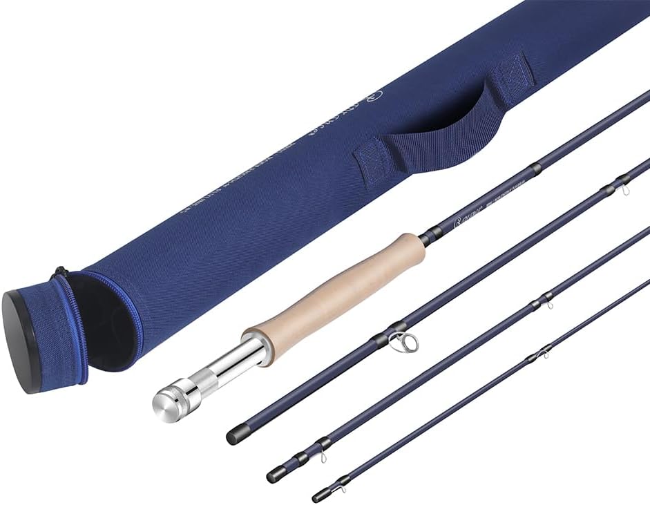 Lightweight 3-8wt Fly Fishing Rod Medium-Fast Action IM8 Carbon Blank with Rod Tube - Ideal for Trout and Salmon Travel · v3