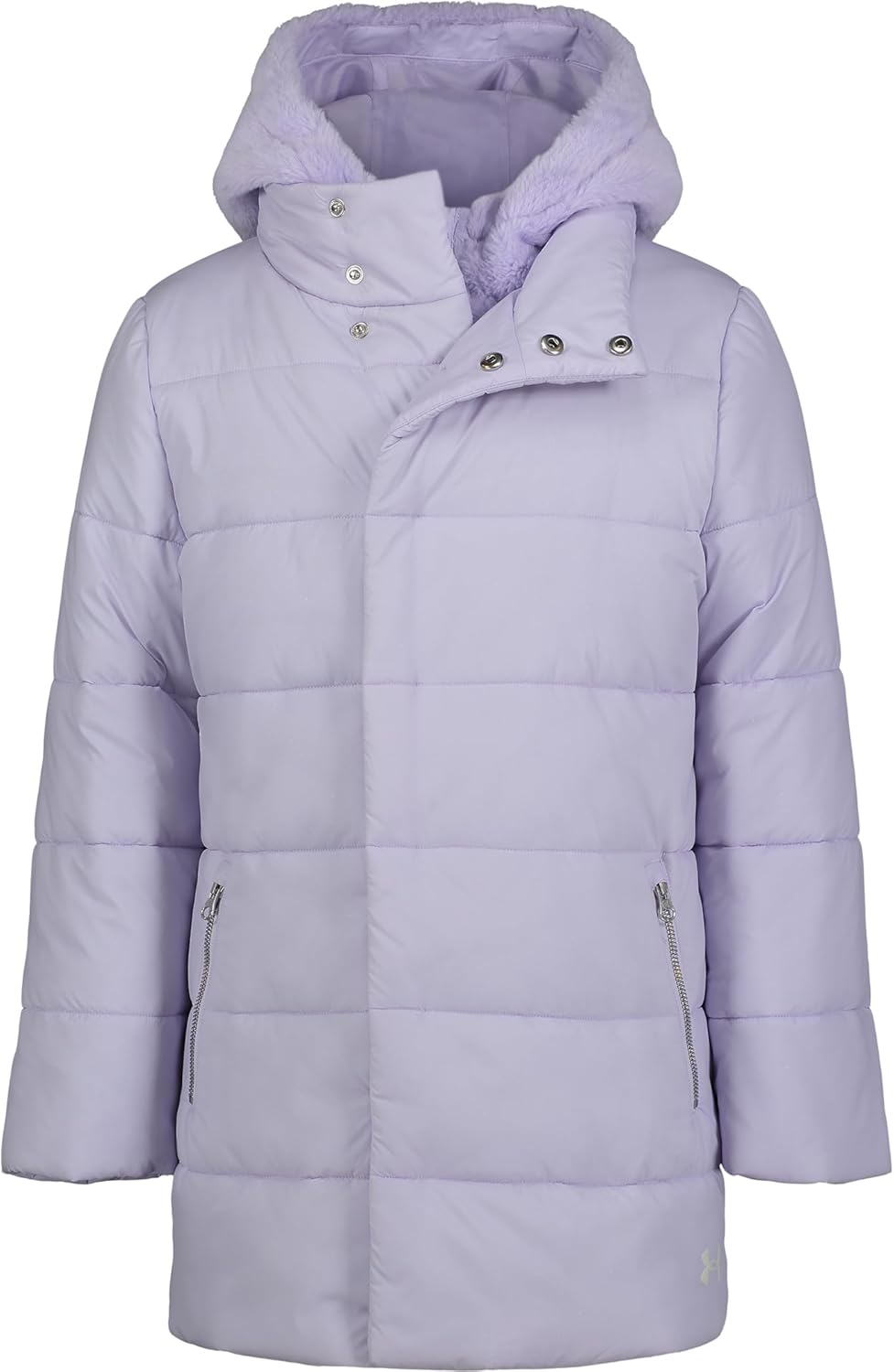 Under Armour Girls Quilted Puffer Jacket, Front Pockets  Hooded Back, Mid-Weight amp; Water Repellent