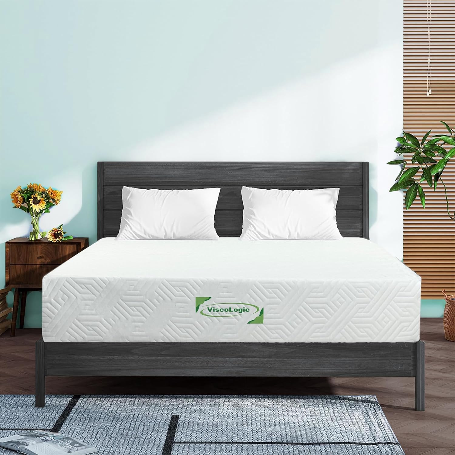 10 inch Twin Gel Infused Cool Sleep Supportive High Density Medium Firm Hypoallergenic Gel Infused Reversible Foam Mattress, Perfect for Platform Bed, CertiPUR-US Certified Foam · v2