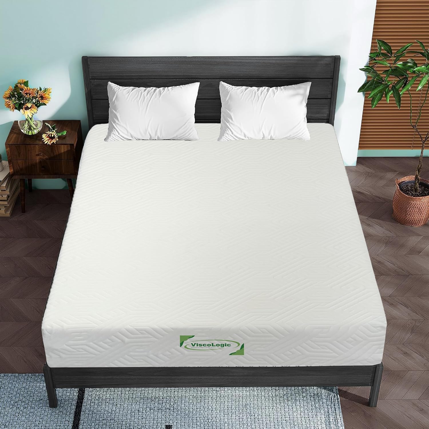 10 inch Twin Gel Infused Cool Sleep Supportive High Density Medium Firm Hypoallergenic Gel Infused Reversible Foam Mattress, Perfect for Platform Bed, CertiPUR-US Certified Foam · v2