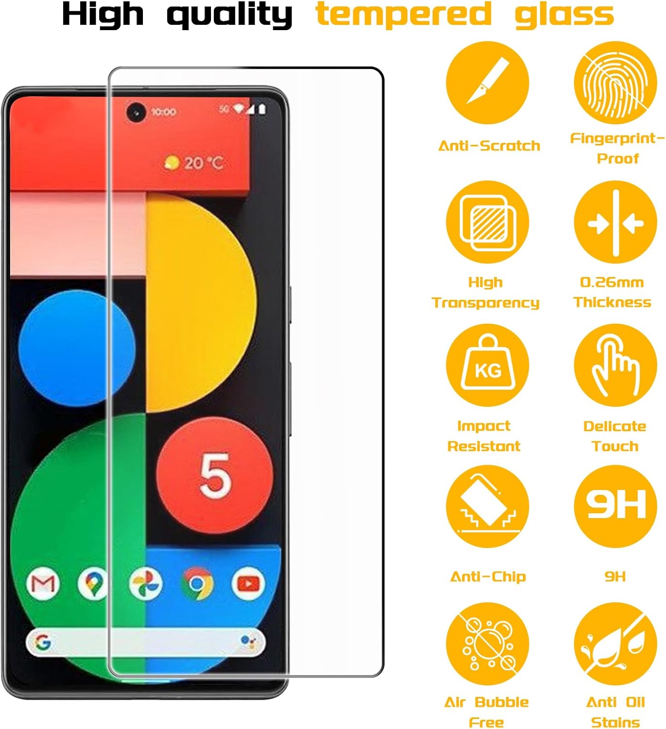 4 4 Pack Screen Protector  Phone Lens Camera Protector for Google Pixel 7, 9H Tempered Glass Cell Phone Protector, Anti-Fingerprint Phone Camera Case, Bubble Free Installation