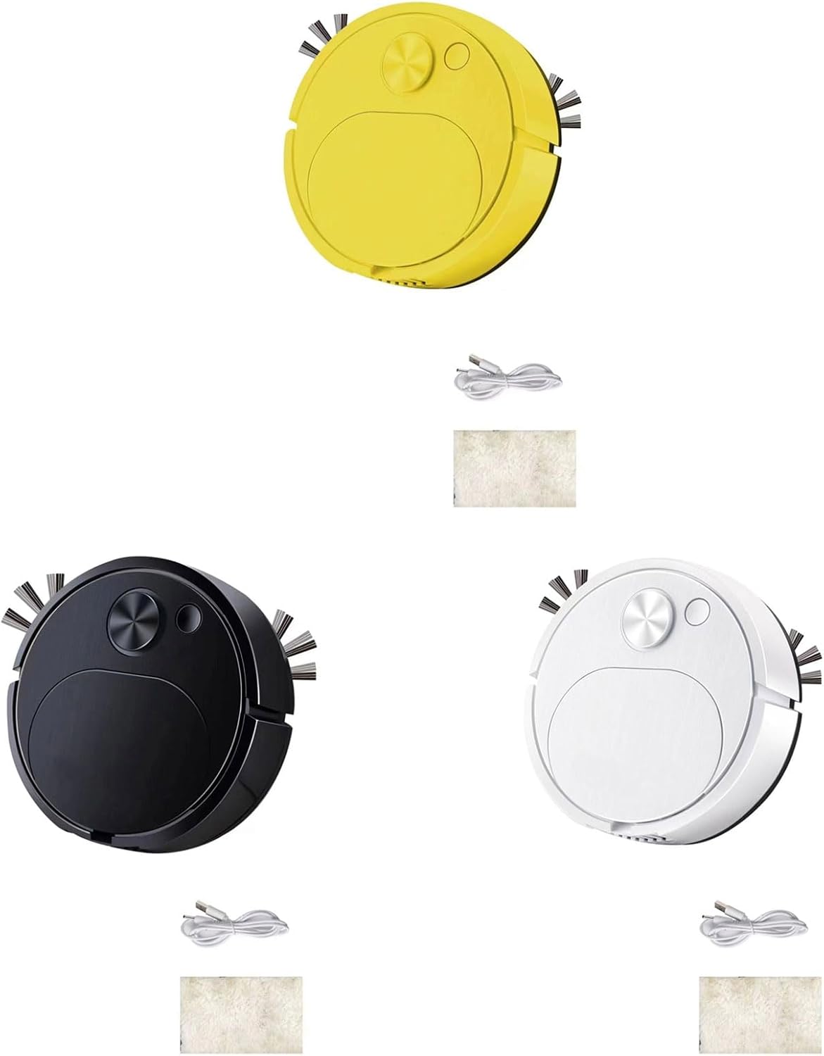 Smart-Sweeping Dry Wet Cleaning Machine Automatic Robot Vacuum Cleaner Charging Intelligent Vacuum Cleaner For Pets Hair Handheld Vacuum Cleaner Compact Auto Robot Sweeper Smart-cleaning Abs, White · v8