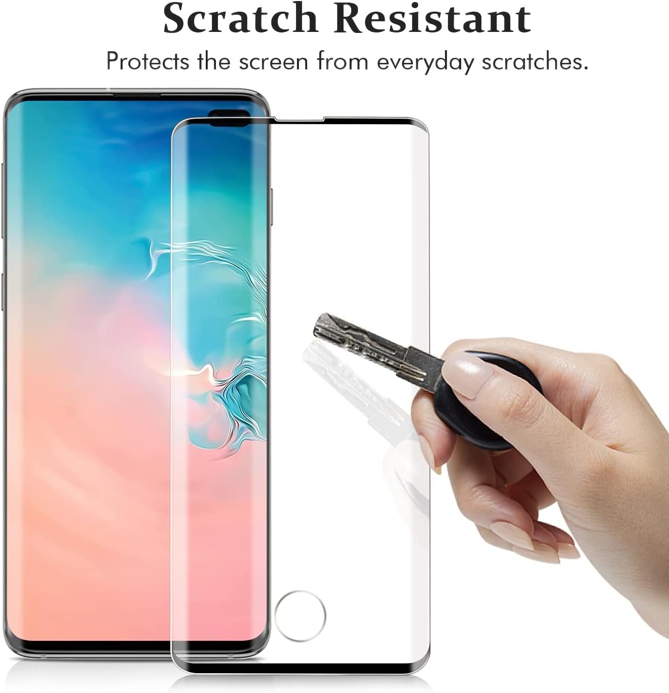 Galaxy S10 Plus Screen Protector, 2 Pack Tempered Glass Screen Protector【2 2 Pack】2 Pack Camera Lens Protector, 3D Glass 9H Hardness Tempered Glass Screen Protector for Samsung Galaxy S10  Plus