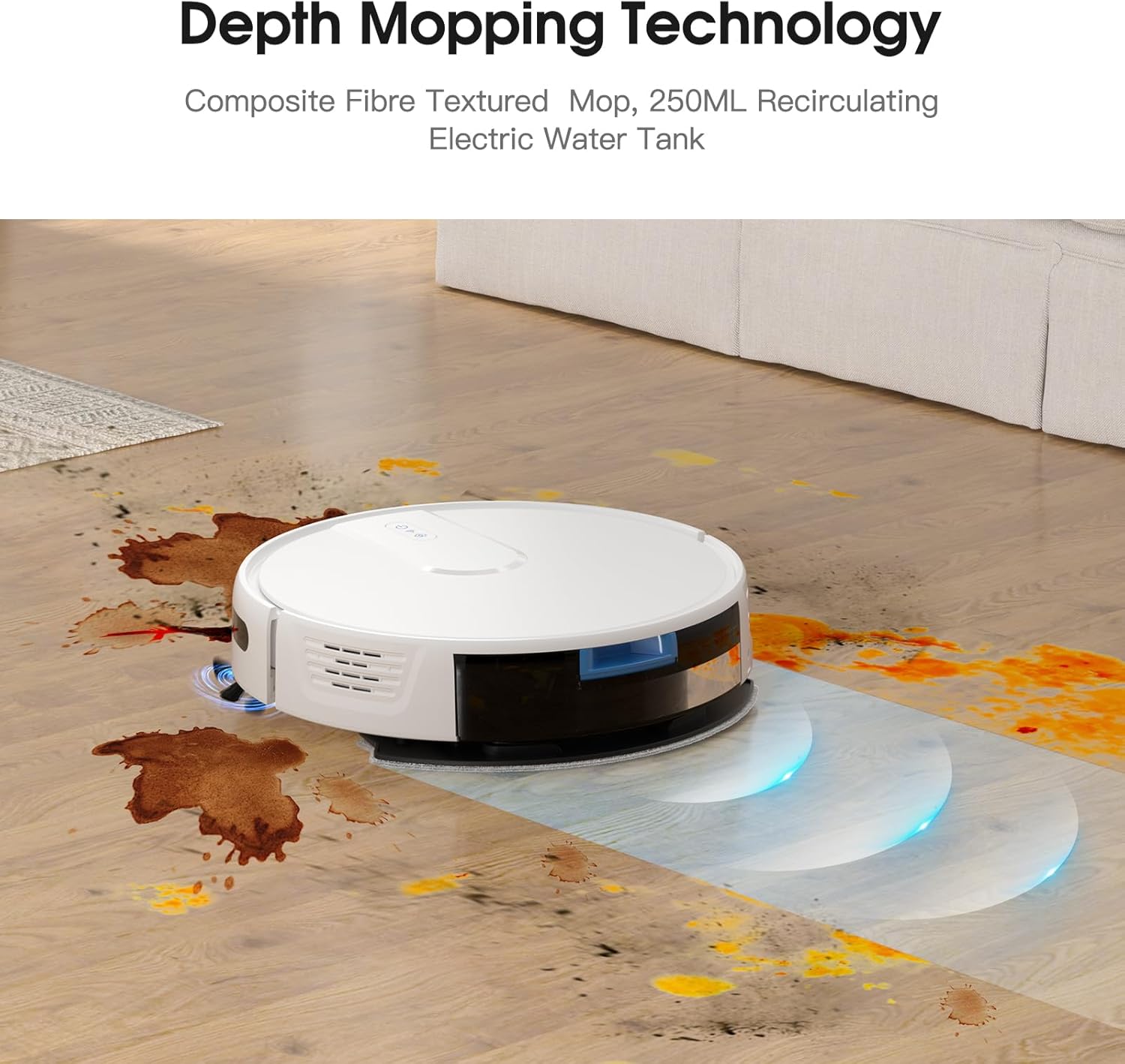 Robot Vacuum and Mop Cleaner with 4500Pa Suction, Advanced 3D Obstacle Avoidance, Next-generation Smart APP  Voice Control Robotic Vacuum, Automatic Aspirdora for Home Hard Floor, Pet Hair · v2