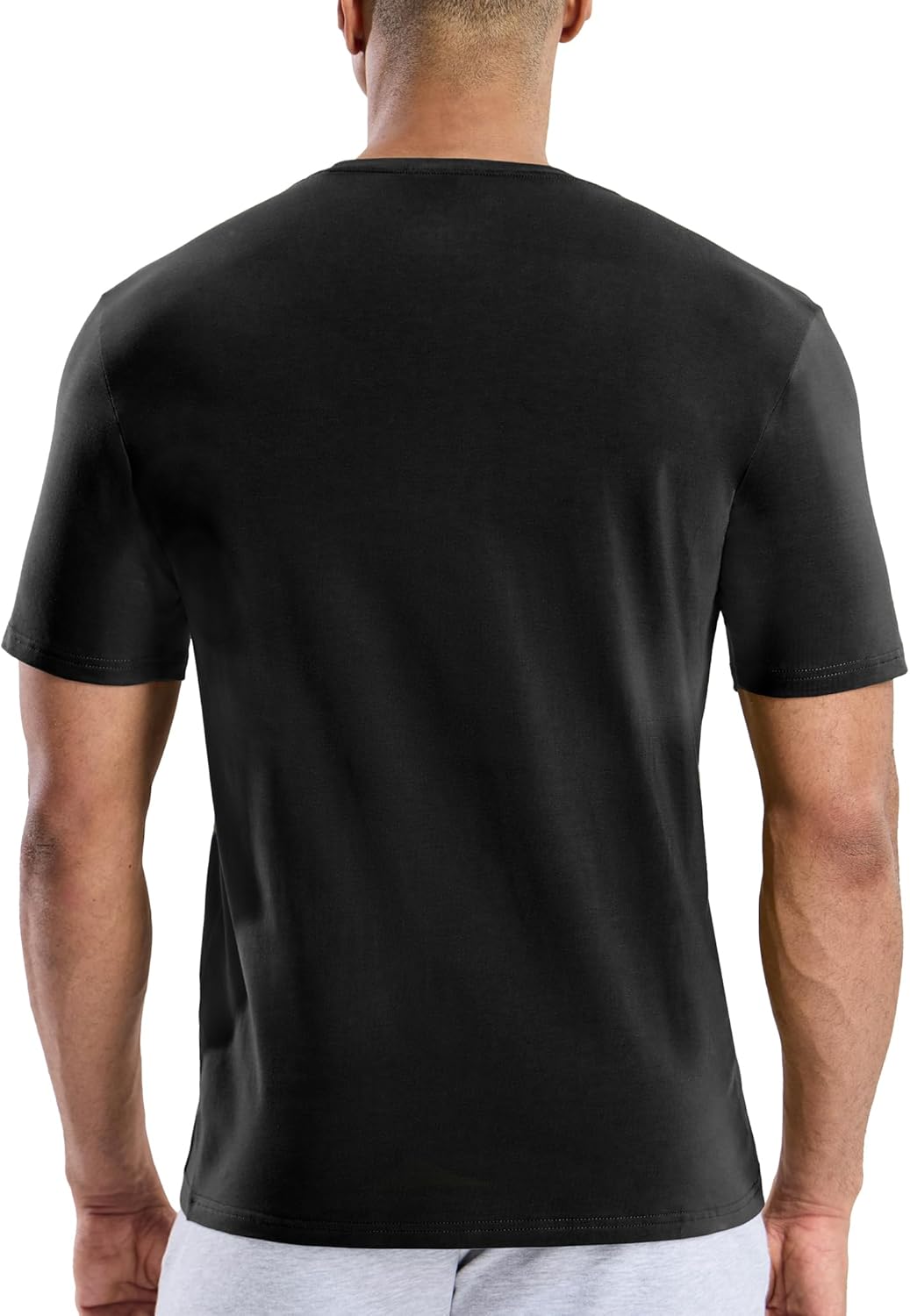 เสื้อยืดคอตตอน MIER สำหรับผู้ชาย เสื้อยืดแขนสั้นสำหรับใส่ทำงานลำลอง เสื้อยืดคอกลมเนื้อนุ่มพิเศษแบบคลาสสิก ระบายอากาศได้ดี