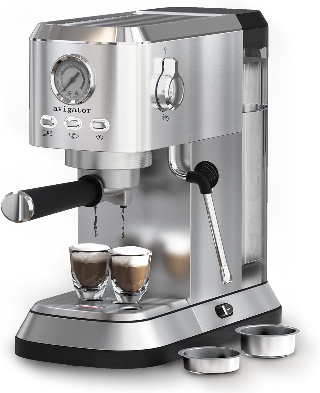 20 Bar Automatic Espresso Machine, Programable Espresso Maker with 50 Oz Removable Water Tank, Compact Cappuccino/Latte Machine with Milk Frother/Steam · v2