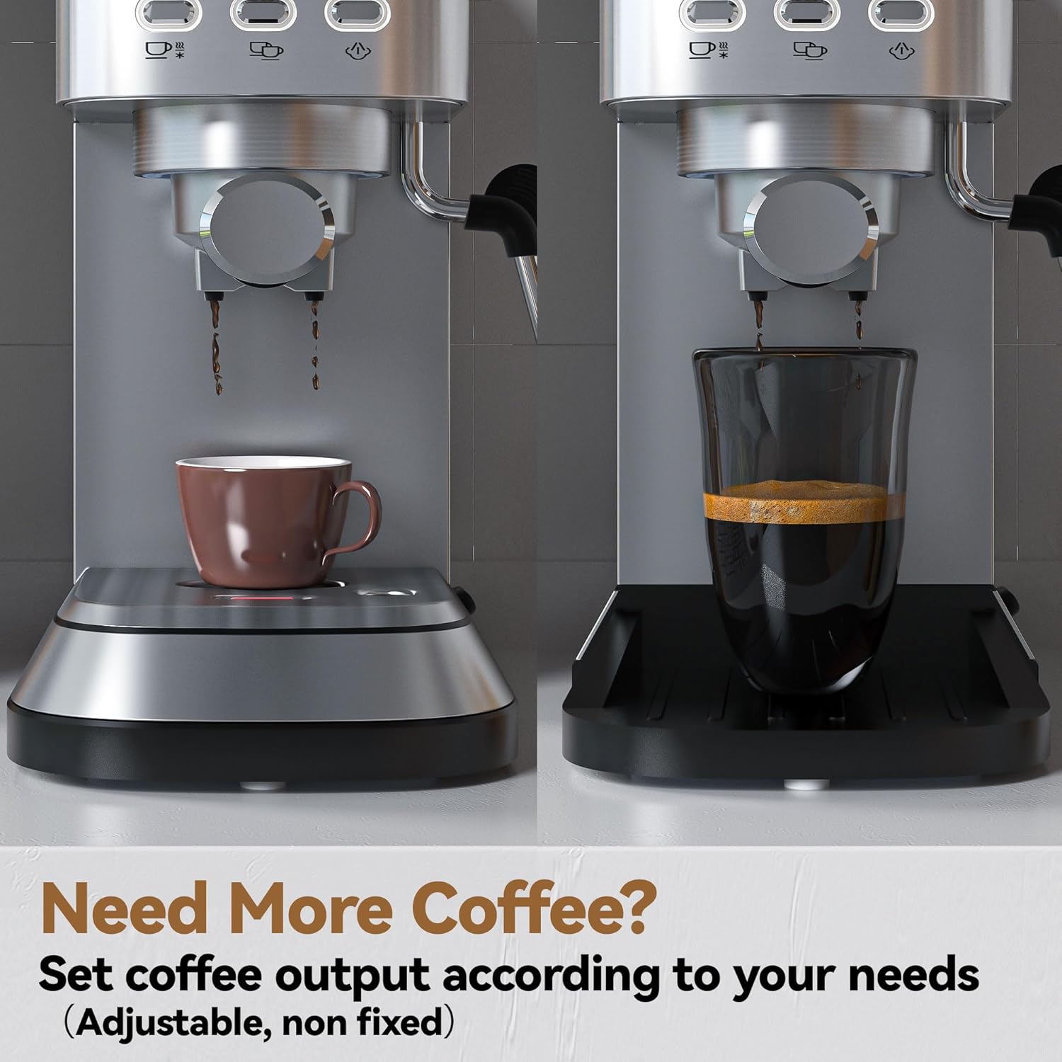 20 Bar Automatic Espresso Machine, Programable Espresso Maker with 50 Oz Removable Water Tank, Compact Cappuccino/Latte Machine with Milk Frother/Steam · v2