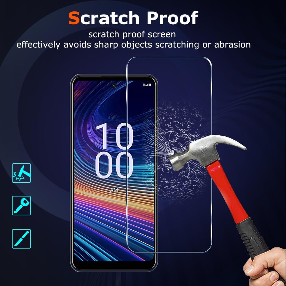 عبوتان من واقي الشاشة الزجاجي المقوى لهاتف Boost Mobile Celero 5G Plus 2024 [صلابة 9H] مضاد للخدش وسهل التركيب وخالٍ من الفقاعات وصديق للجراب