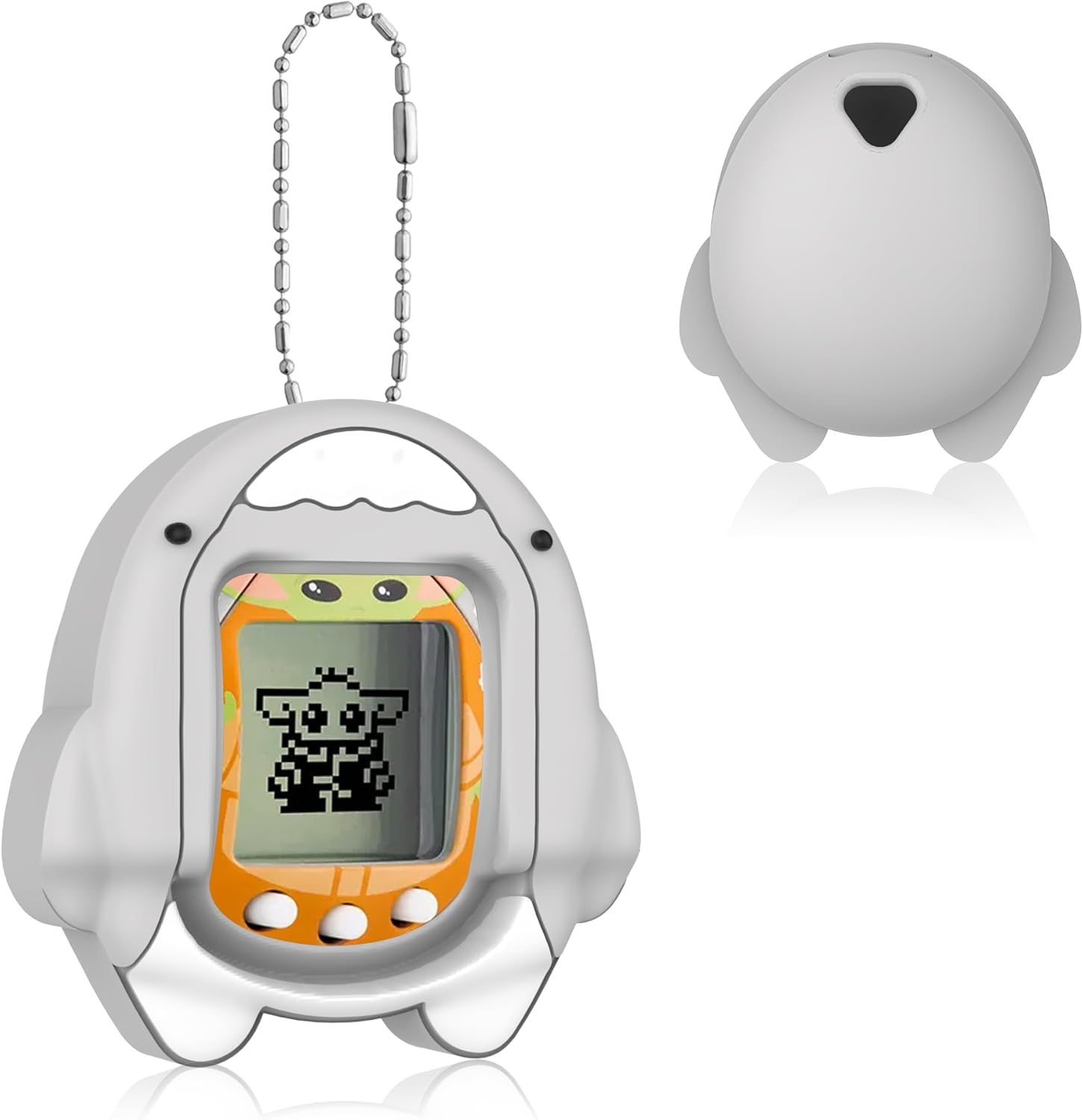 Compatible with Tamagotchi Nano Silicone Case, Cute Shark Pattern Protective Cover Case Suitable for Tamagotchi Nano Accessories for Kids · v3