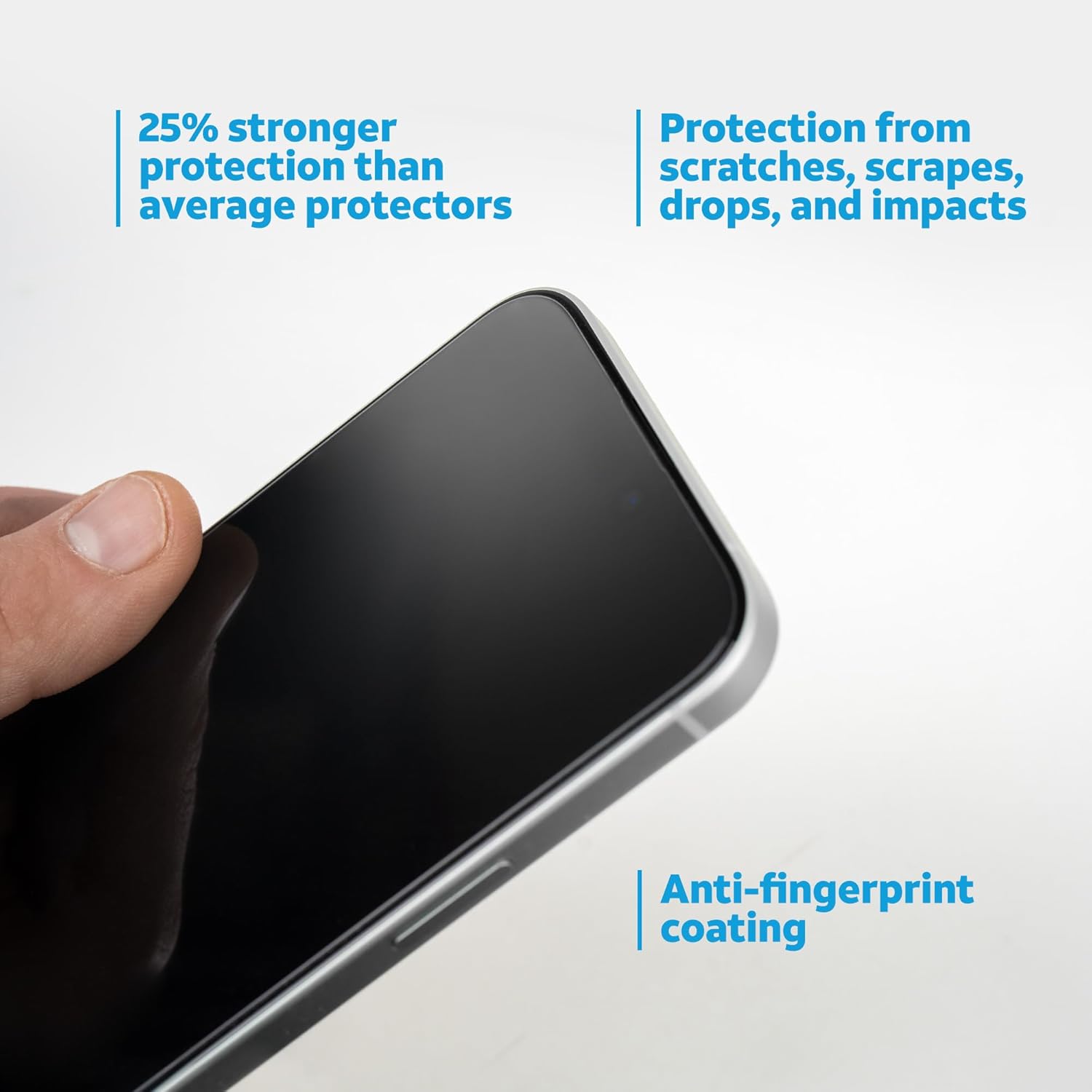 ATT Tempered Glass Screen Protector with Scratch and Impact Protection, Smudge Resistance for Apple iPhone (iPhone 15, 2 Pack   2 Lens Protectors)