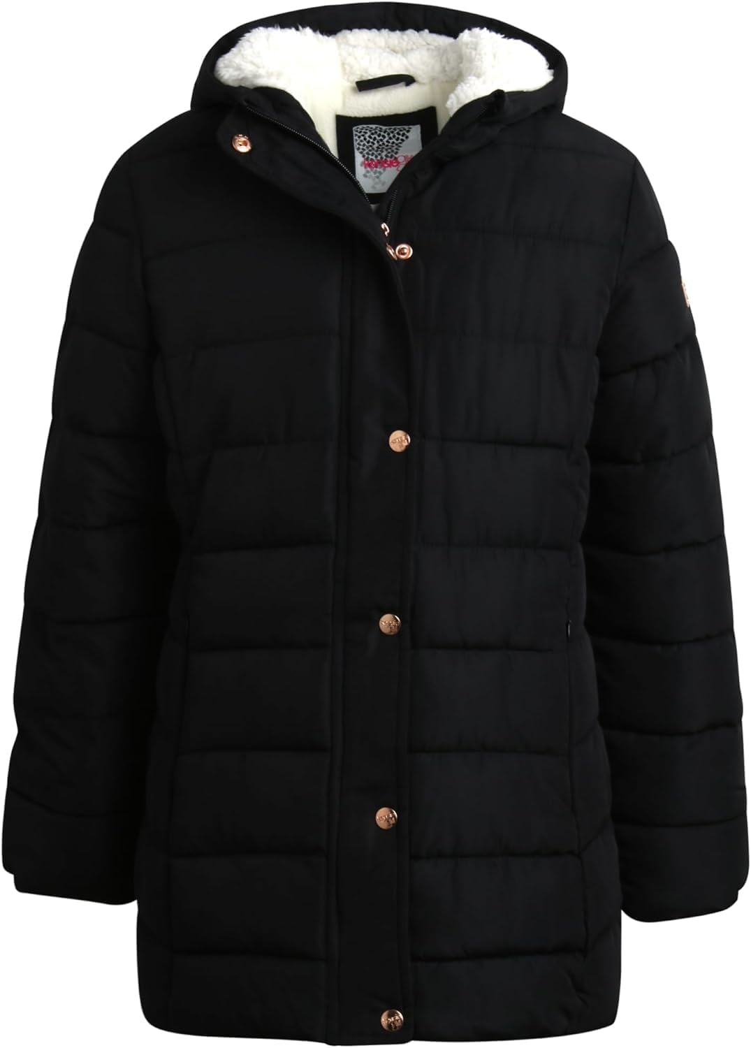 Girls Winter Coat - Warm Polar Fleece Lined Long Quilted Puffer Jacket for Girls with Sherpa Lined Hood (7-16)