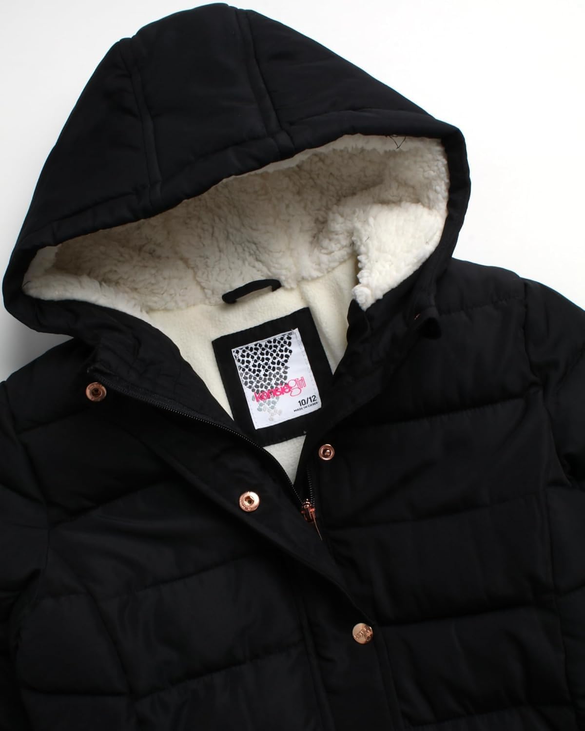 Girls Winter Coat - Warm Polar Fleece Lined Long Quilted Puffer Jacket for Girls with Sherpa Lined Hood (7-16)