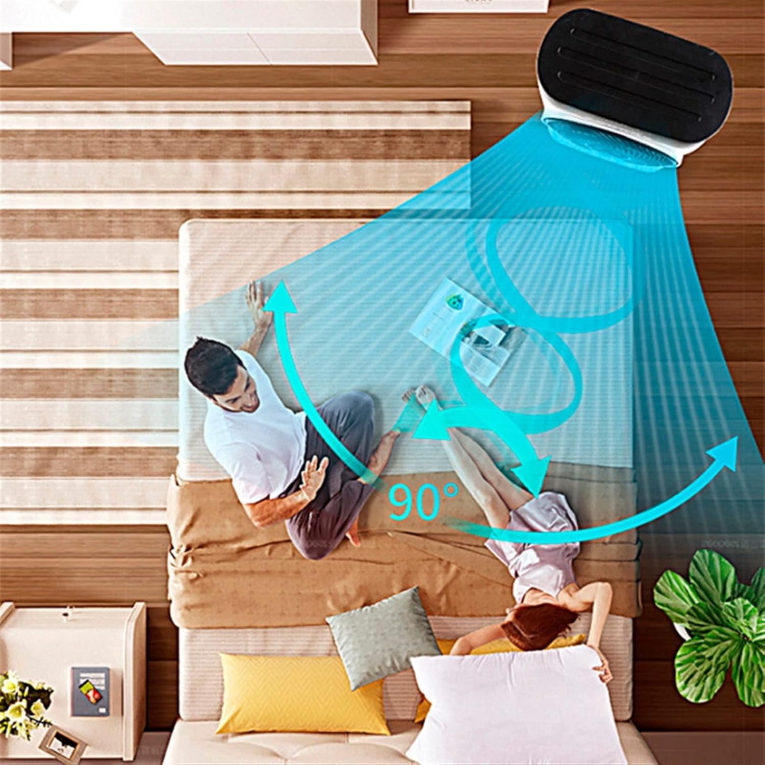 Máy lạnh nhỏ Home Mute Water Cooled Fan Vertical Air - Cooled Fan Humidification Mobile Refrigeration Single Cooled Small Air Conditioning