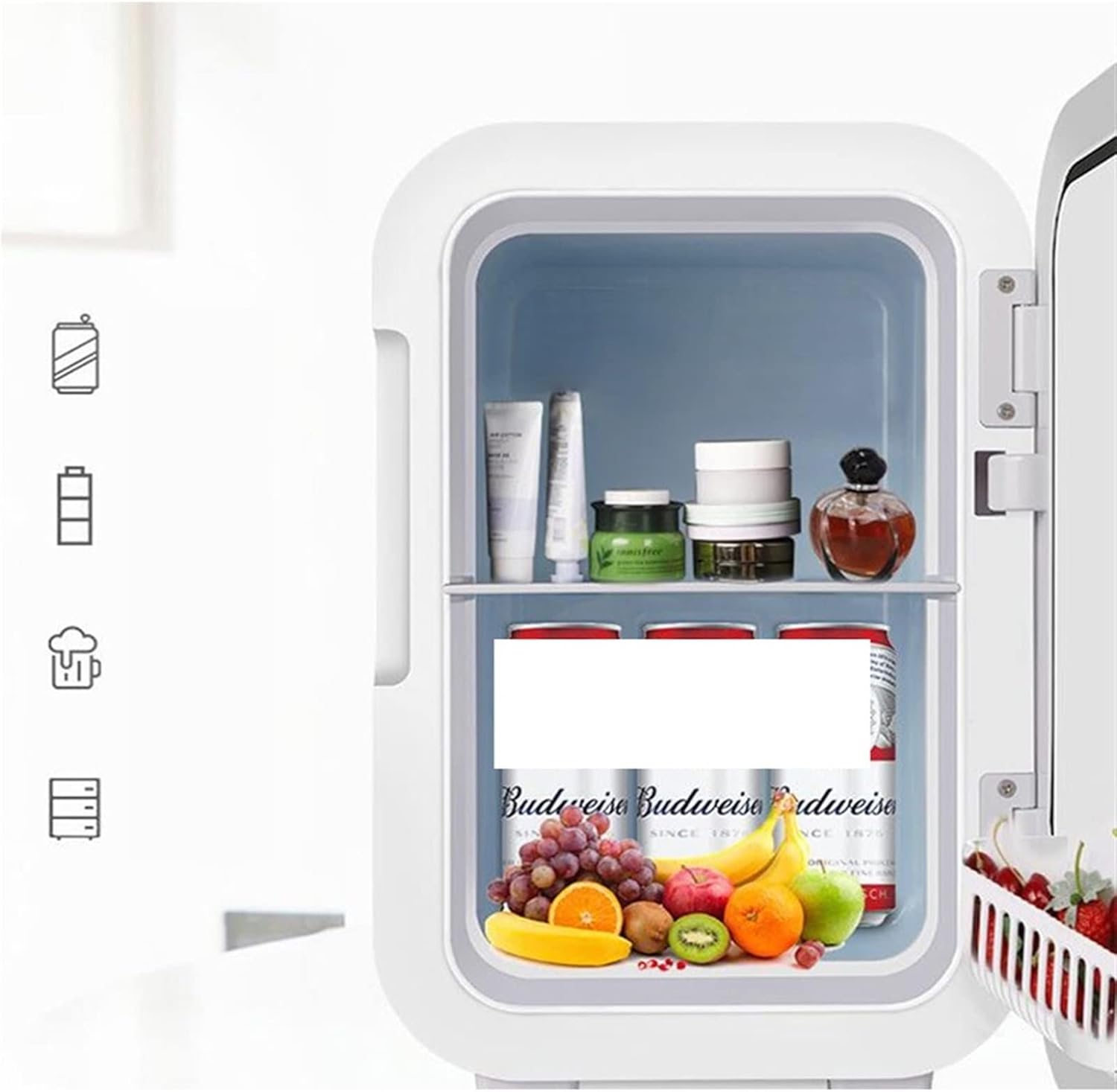 Mini fridge Mini Refrigerator Kitchen Portable Mirror Fridge Auto Compressor Student Dormitory Home Picnic Camping Compact Cooler