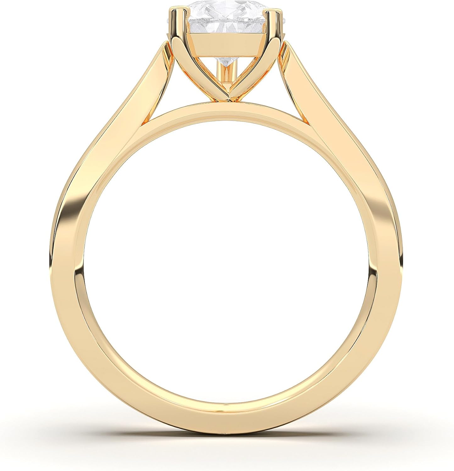 1.00Ct to 3.00Ct Pear Shape F-G/VS Lab Grown Diamond Solitaire Engagement Rings For Women Made in Solid Gold · v4