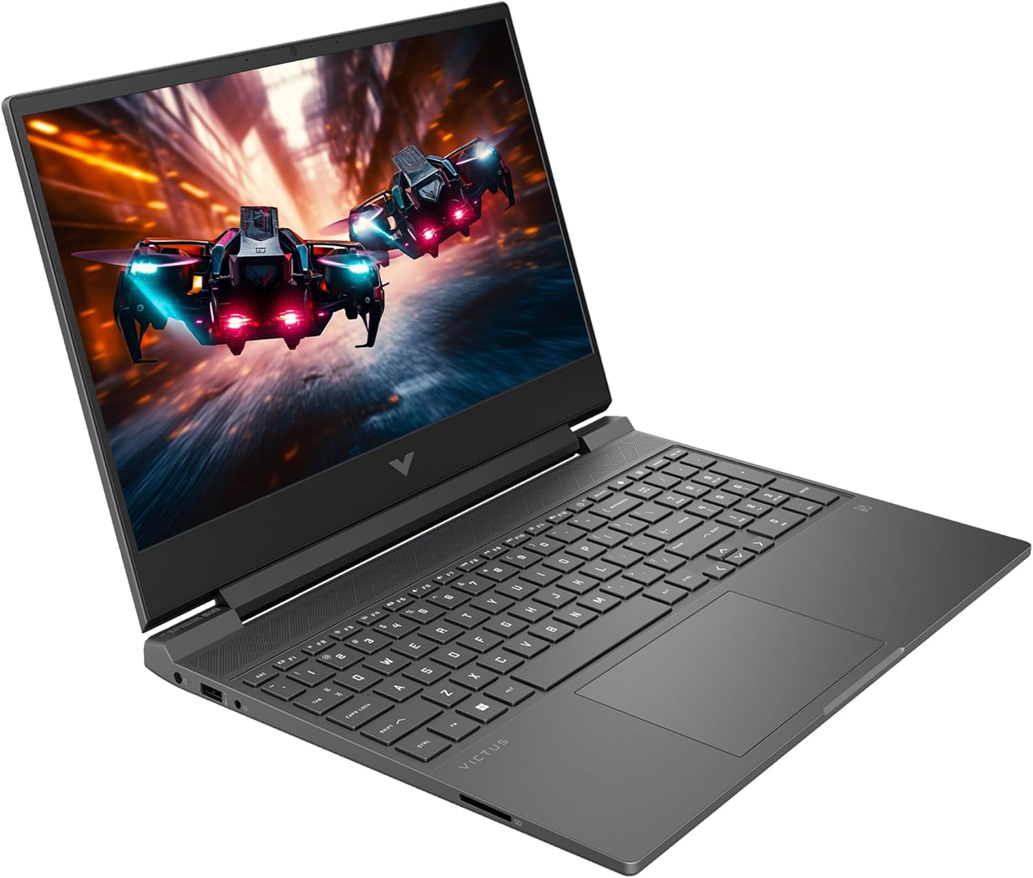 HP Victus 15 Gaming-Laptop, AMD Ryzen 7 8845HS, 64 GB DDR5-RAM, 2 TB PCle-SSD, 15,6-Zoll-FullHD (1920 x 1080), Nvidia Geforce RTX 4060, W11 Home, Grau