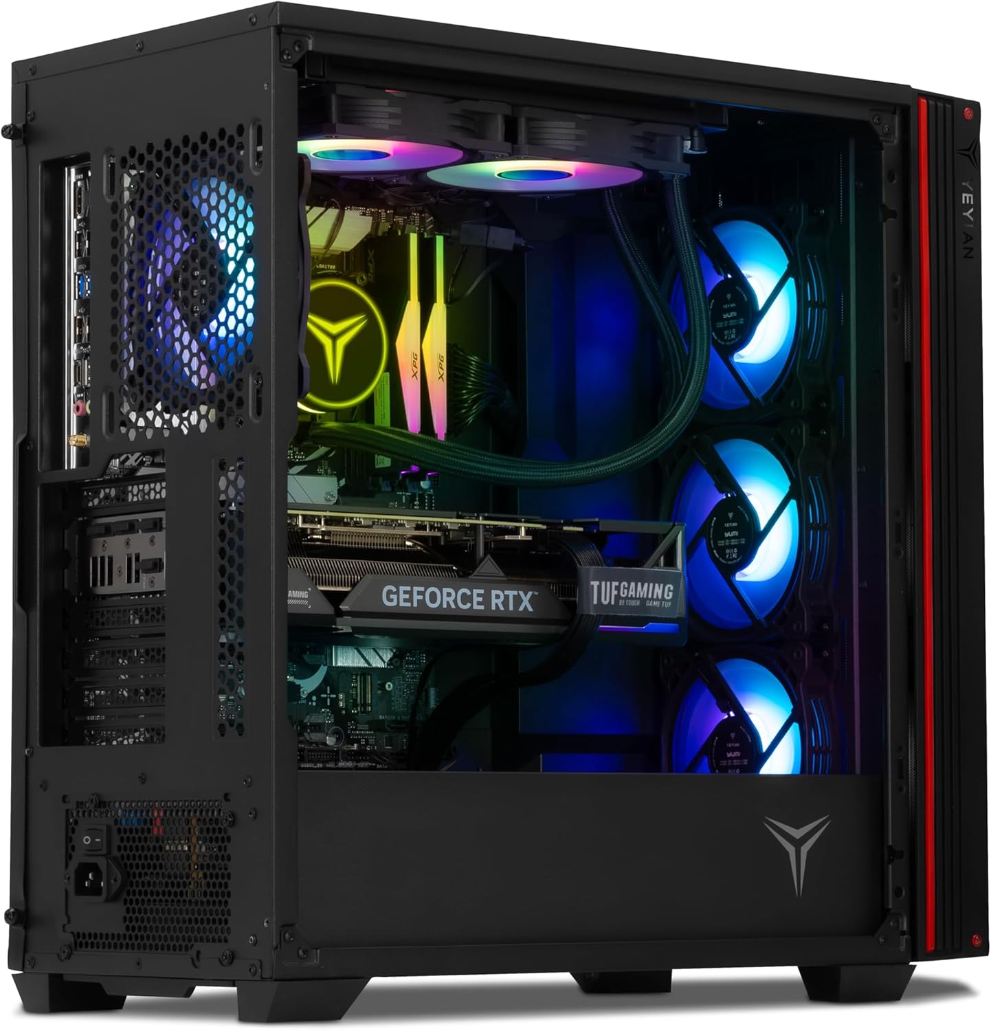 YEYIAN Mirage Gaming PC - Intel 14th Core i7 14700F, GeForce RTX 4080 Super Desktop Gamer Computer, 1TB NVMe SSD, 32GB DDR5 6000MHz, Intel B760, Liquid Cooled, 850W Gold PSU, Win 11 Home, AI Powered · v6