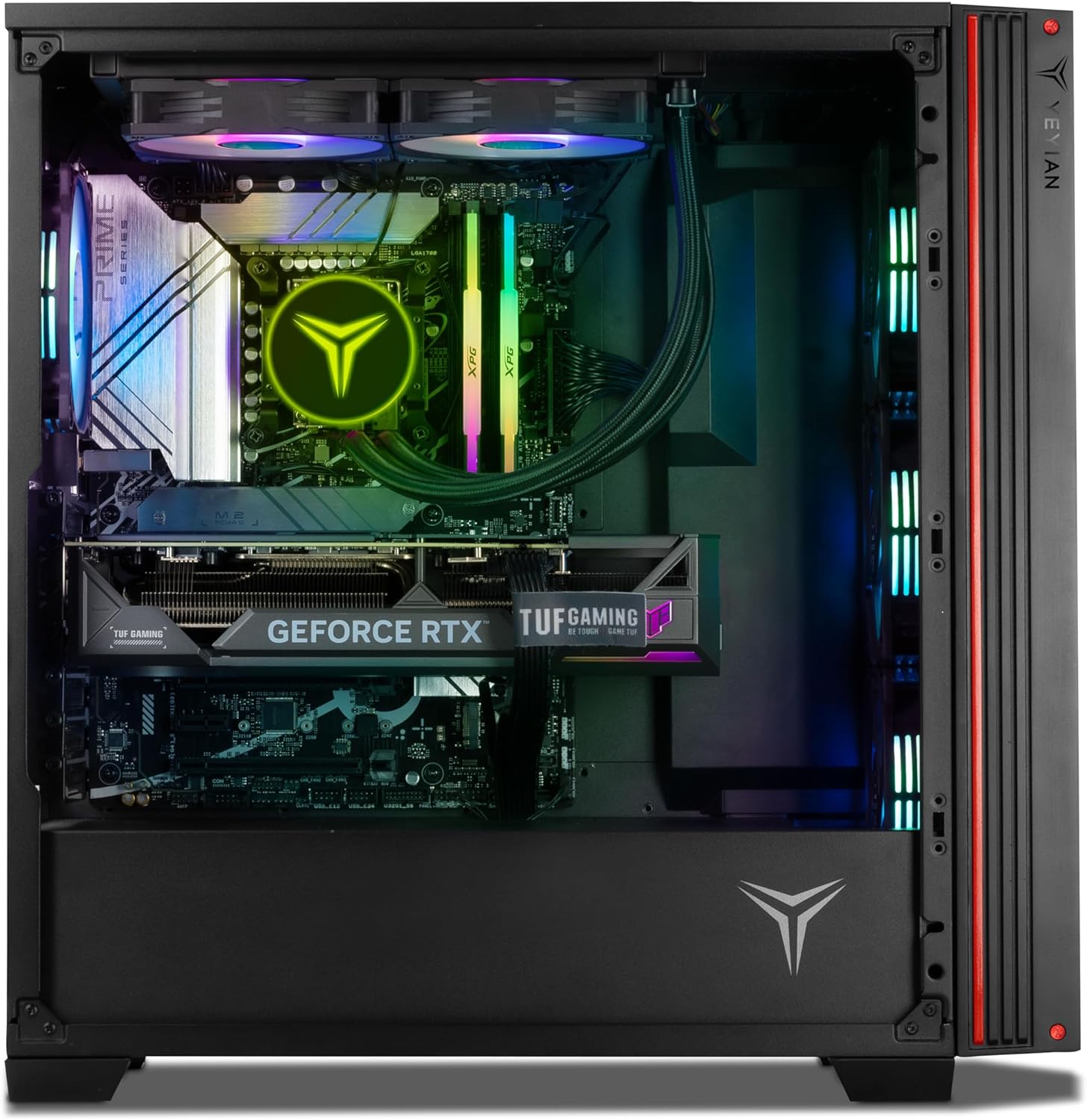 YEYIAN Mirage Gaming PC - Intel 14th Core i7 14700F, GeForce RTX 4080 Super Desktop Gamer Computer, 1TB NVMe SSD, 32GB DDR5 6000MHz, Intel B760, Liquid Cooled, 850W Gold PSU, Win 11 Home, AI Powered · v6
