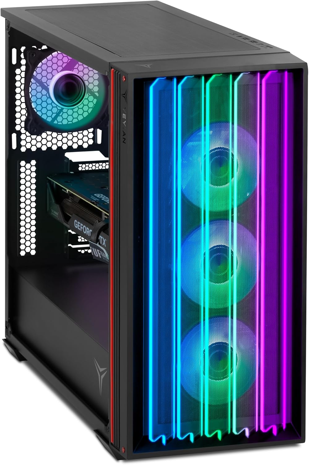 YEYIAN Mirage Gaming PC - Intel 14th Core i7 14700F, GeForce RTX 4080 Super Desktop Gamer Computer, 1TB NVMe SSD, 32GB DDR5 6000MHz, Intel B760, Liquid Cooled, 850W Gold PSU, Win 11 Home, AI Powered · v6